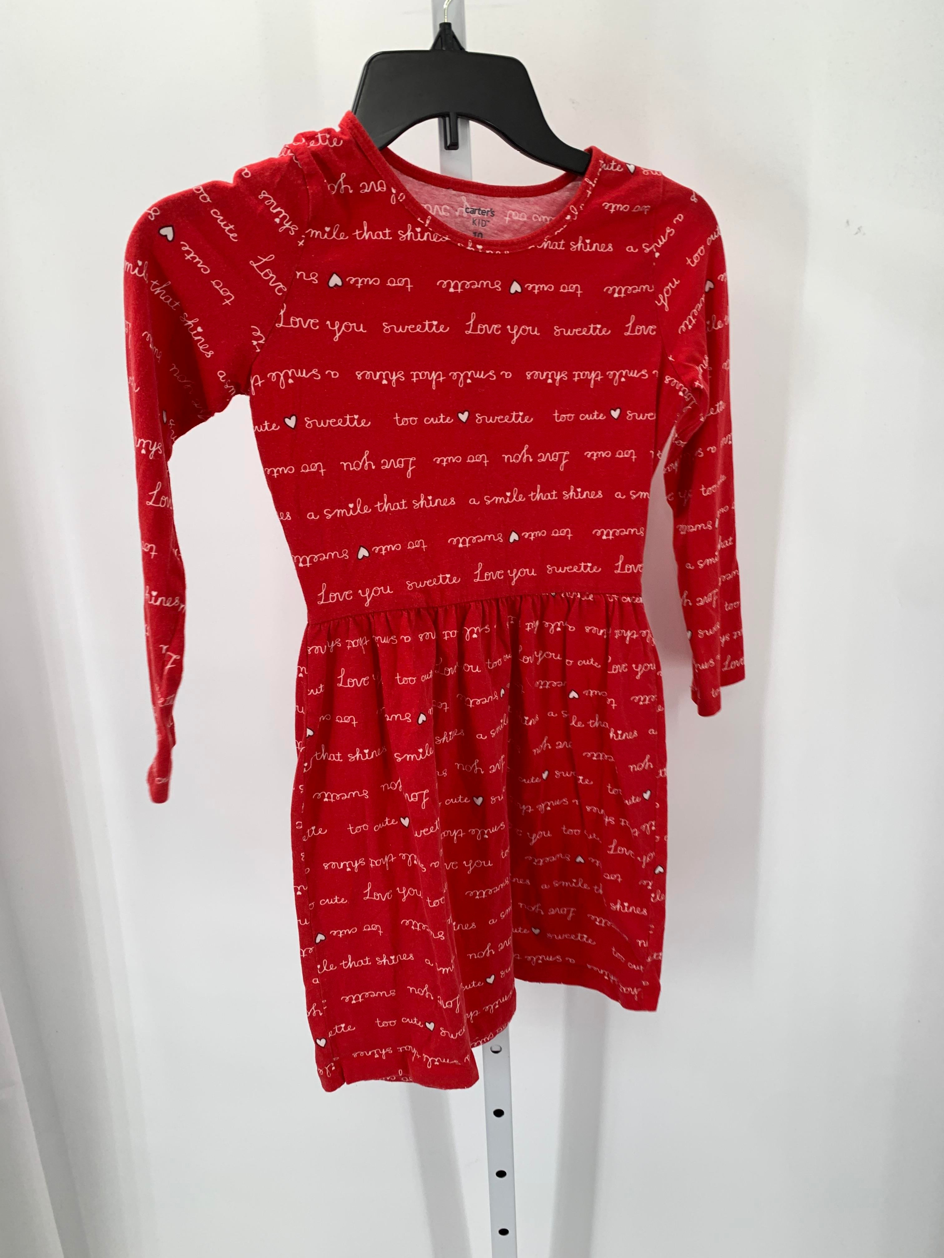 Carters Size 10 Girls Long Sleeve Dress