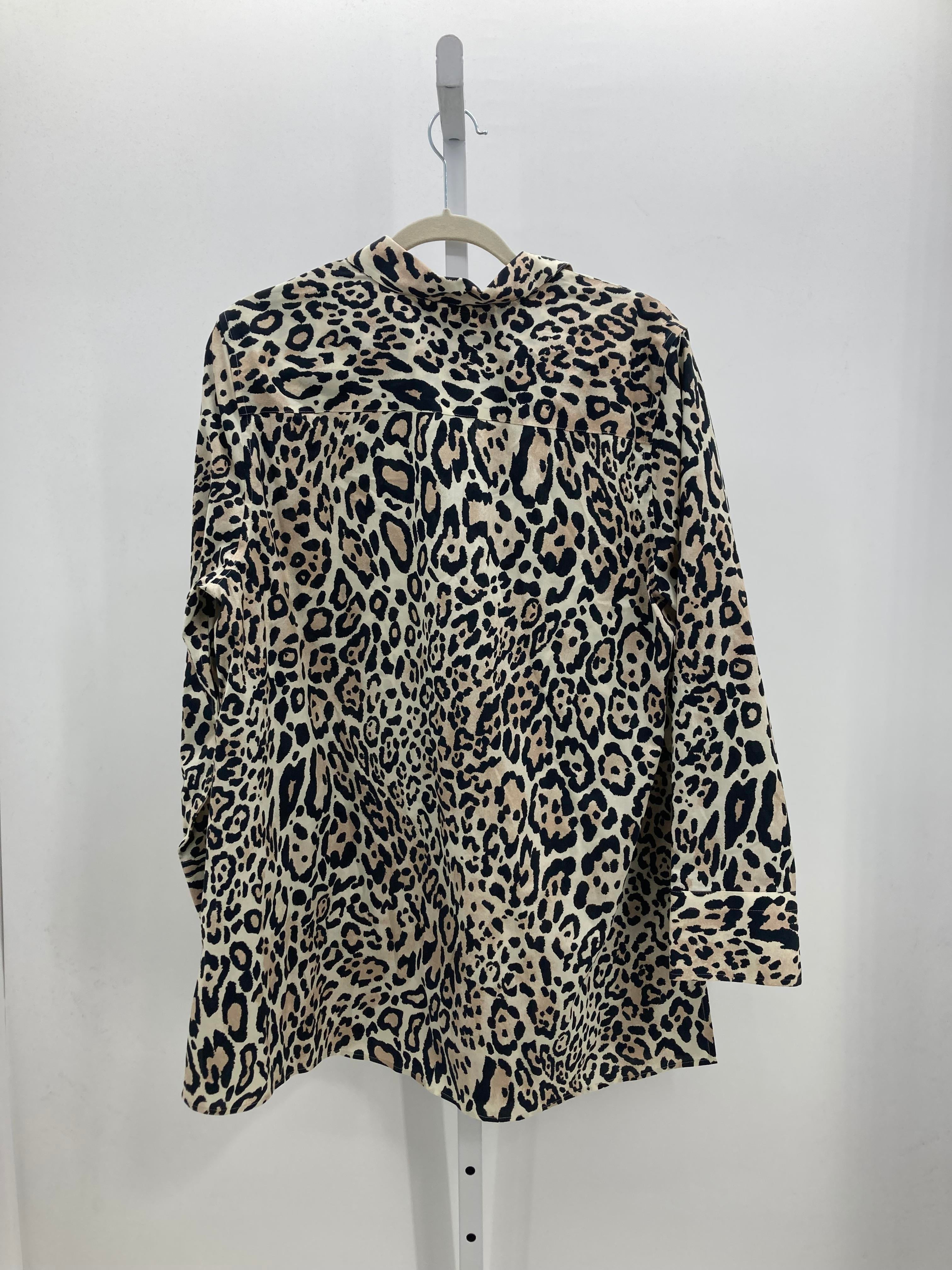 Chico's Size Large Misses Long Sleeve Shirt