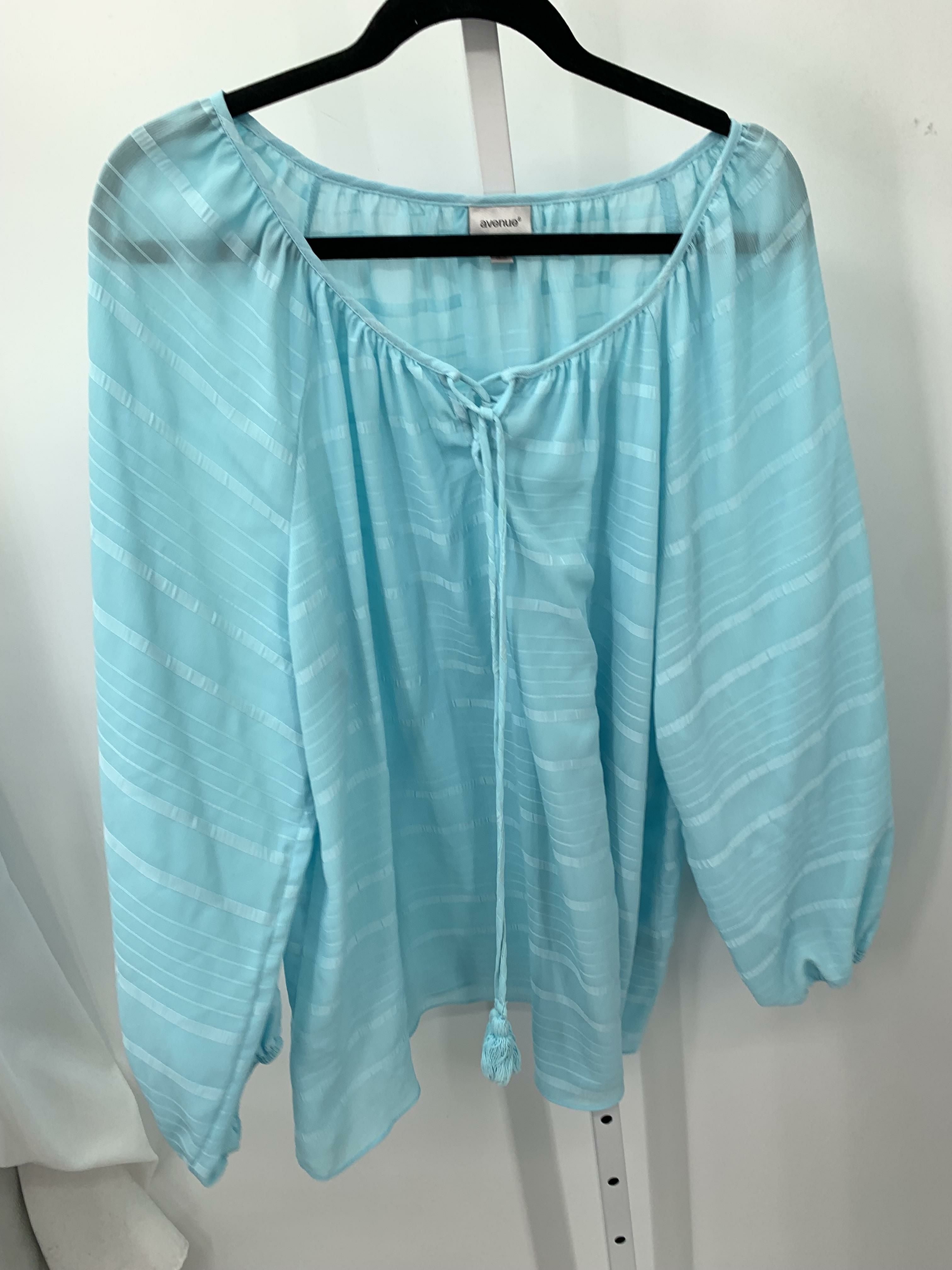 Avenue Size 26/28 W Womens Long Sleeve Shirt