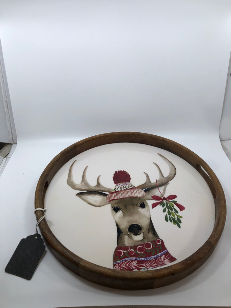 NWT FESTIVE REINDEER TRAY.