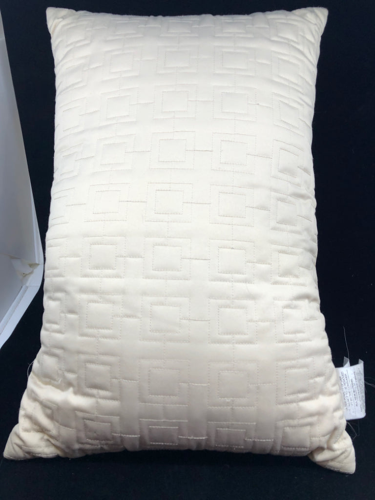 RECTANGLE FABRIC TAN PILLOW.