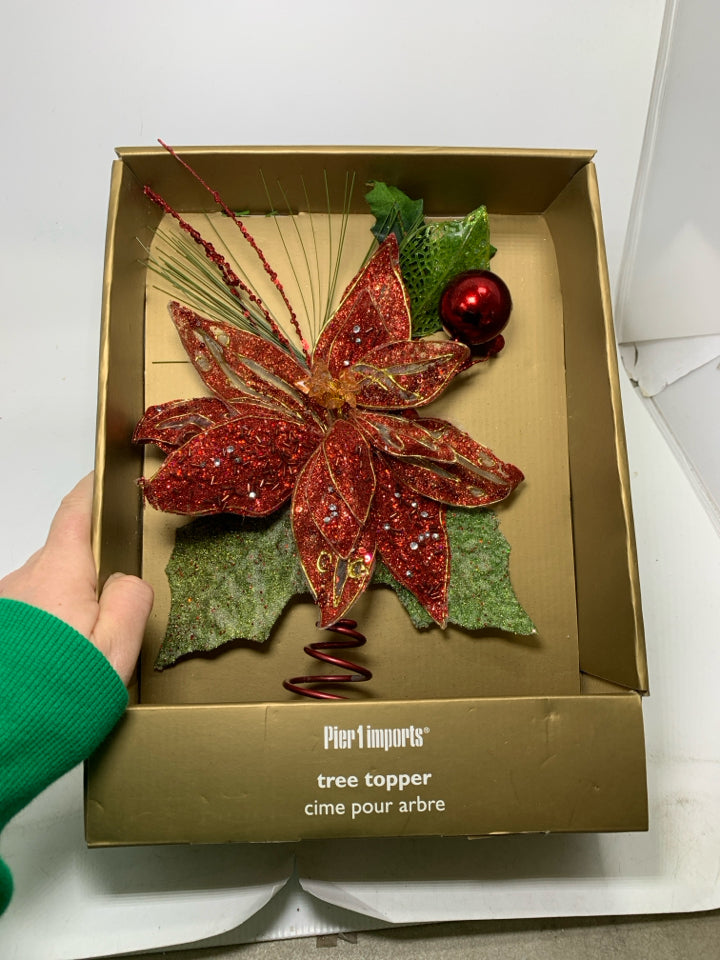 NIP PIER 1 POINSETTIA TREE TOPPER.