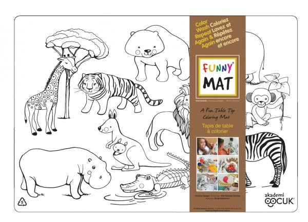 Funny Mat Placemat - Wild Animals