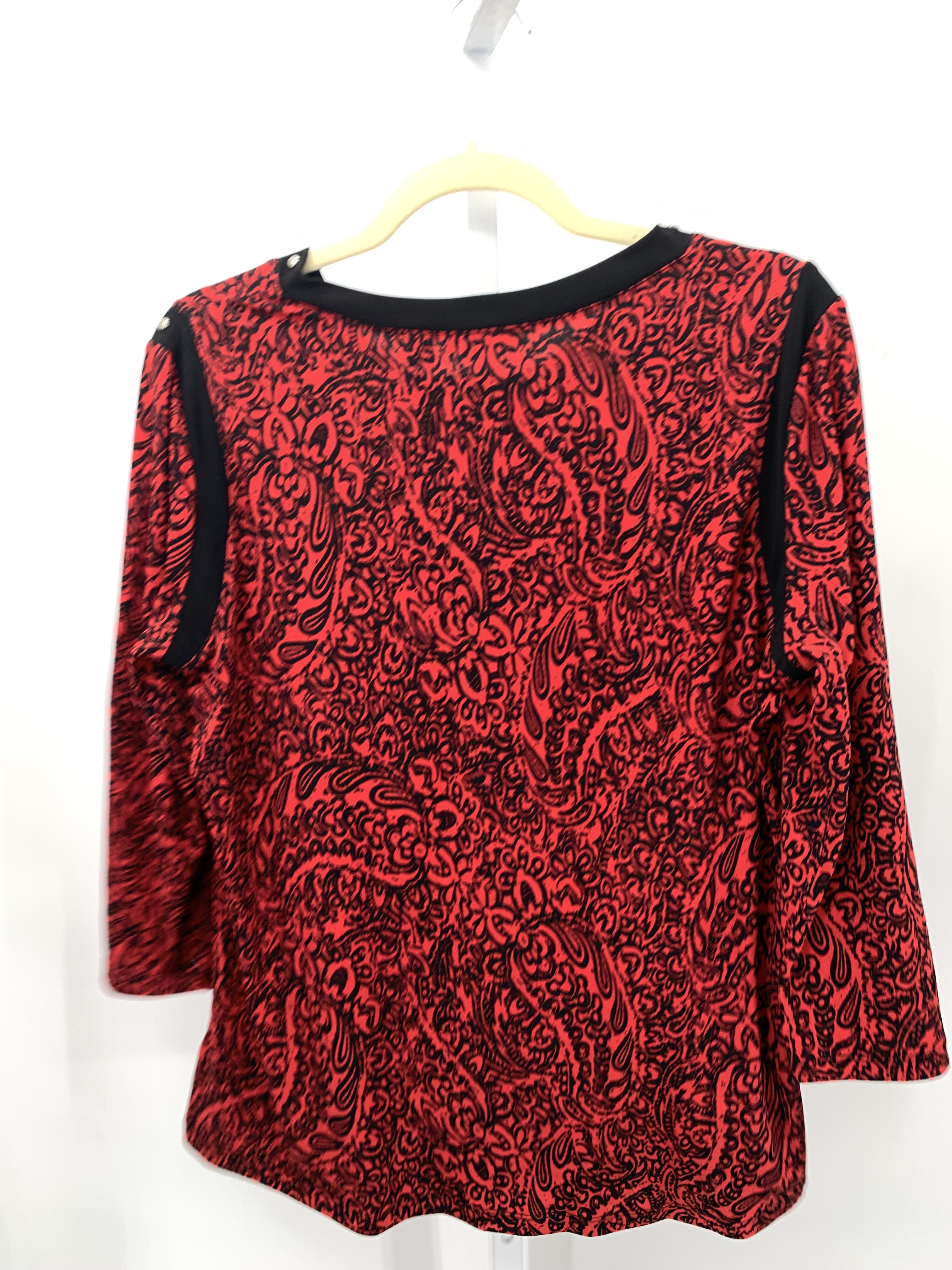 Susan Graver Size Medium Misses 3/4 Sleeve Shirt