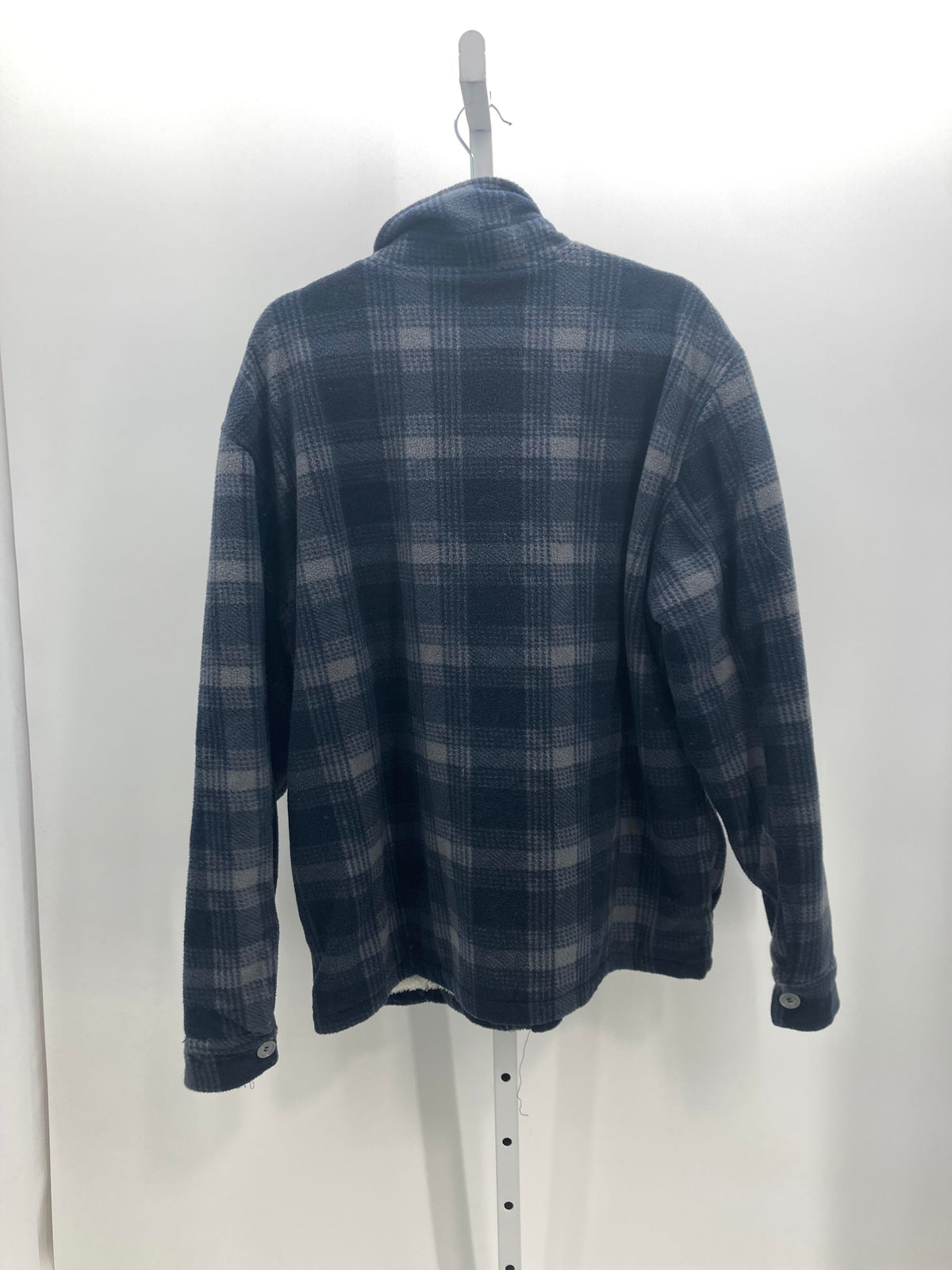 GREY PLAID SHERPA BTN DOWN.
