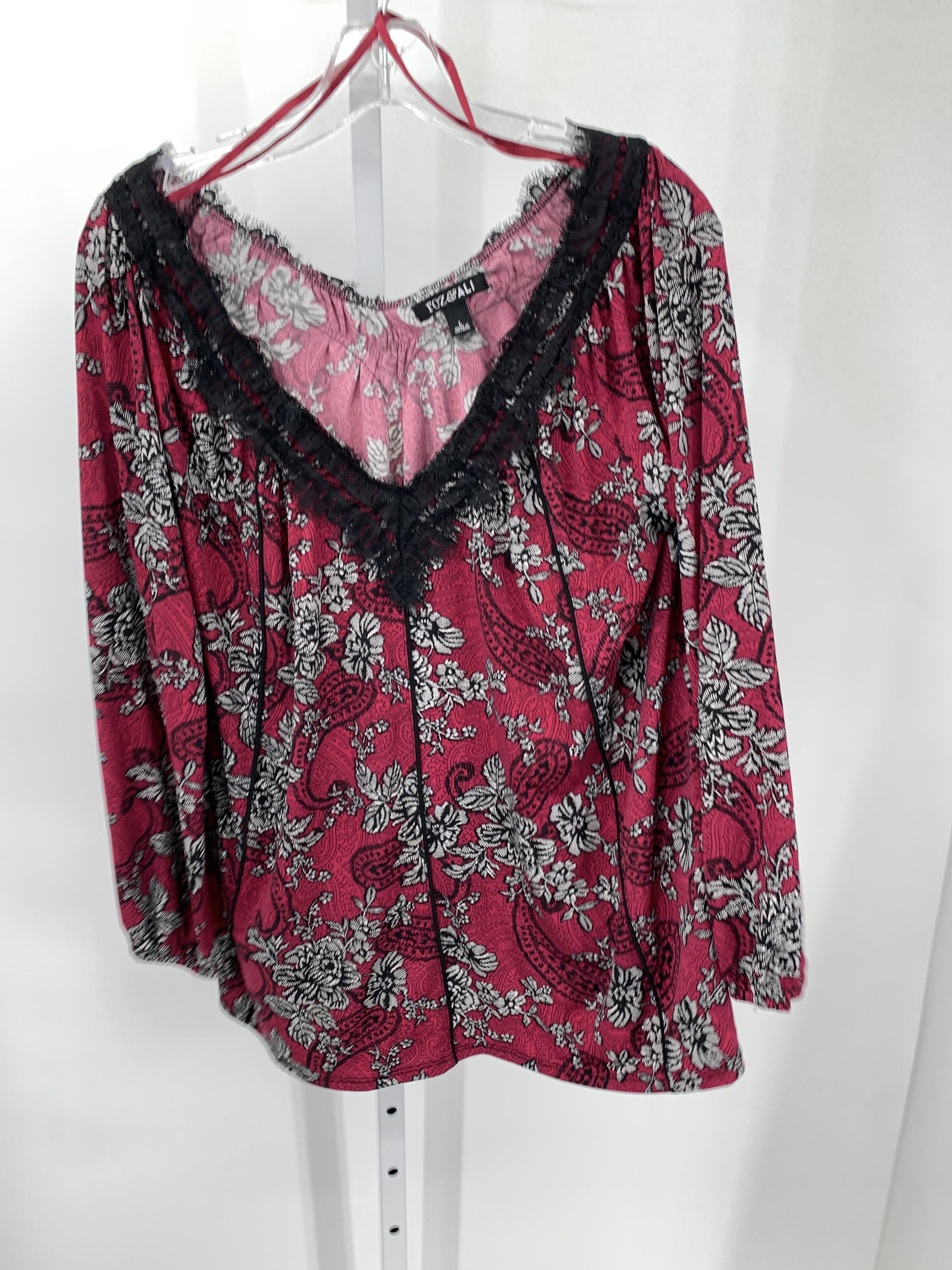Roz & Ali Size Large Misses Long Sleeve Shirt