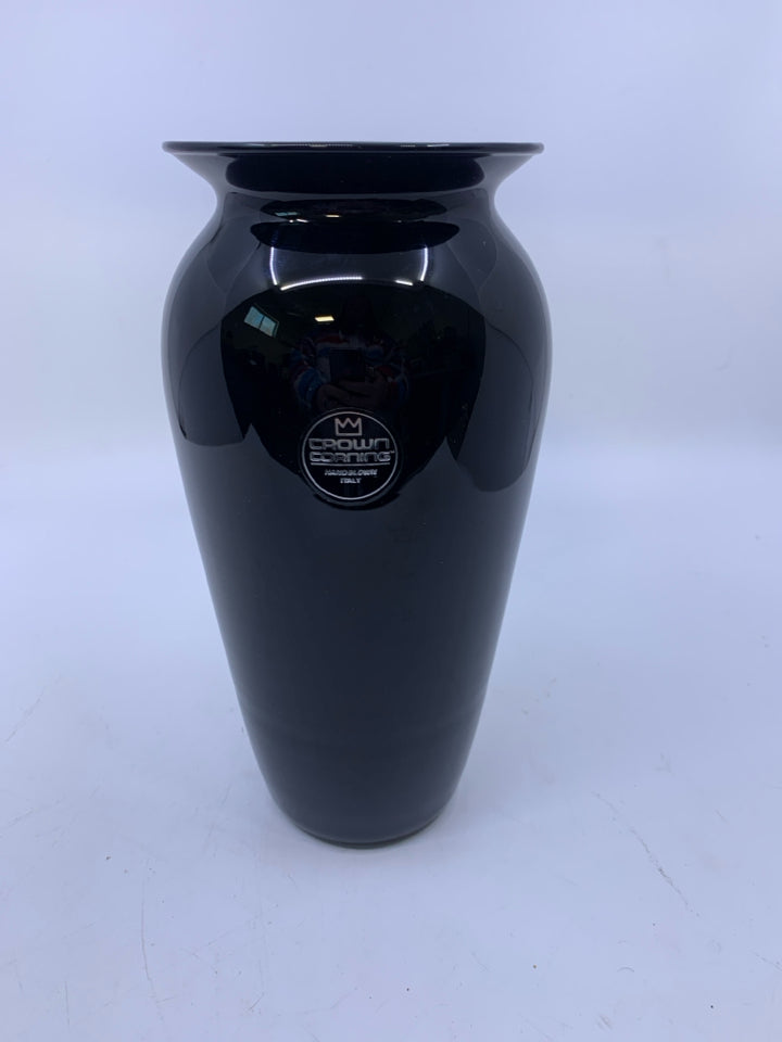 BLOWN GLASS VASE W/ FLARED TOP CROWN CORNING.