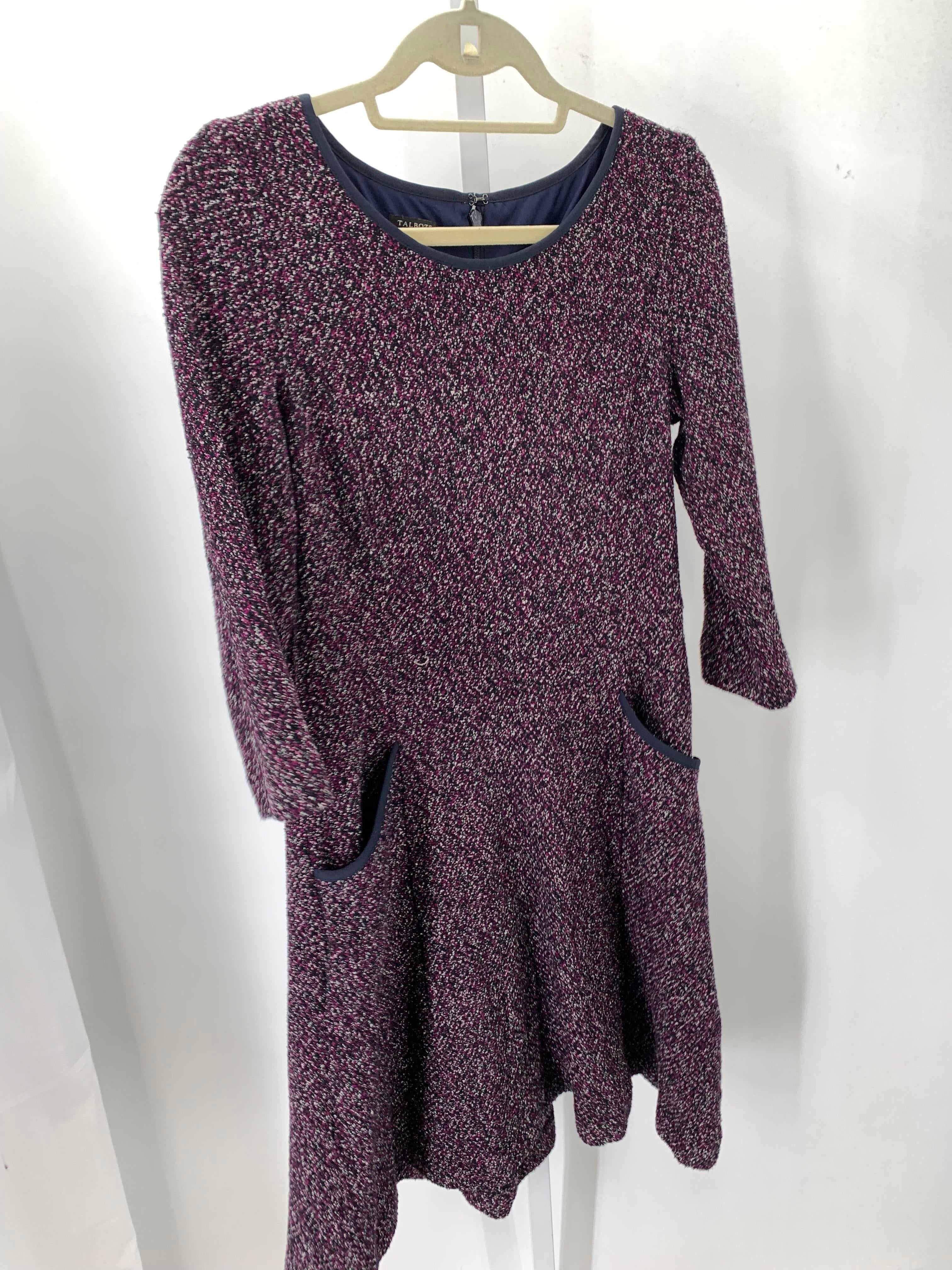 Talbots Size 8 Petite Petite Long Sleeve Dress
