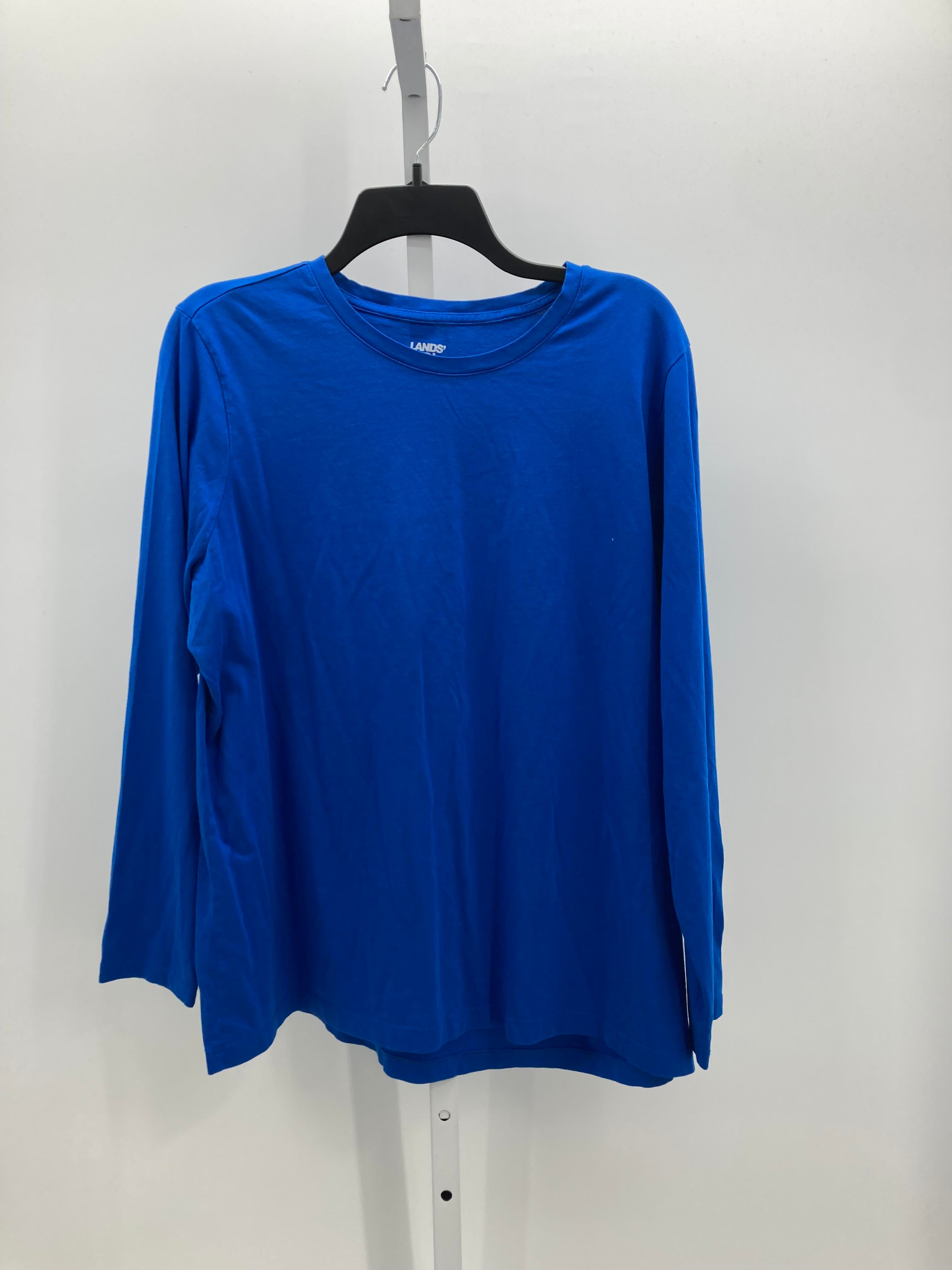 Lands End Size 1X Womens Long Sleeve Shirt