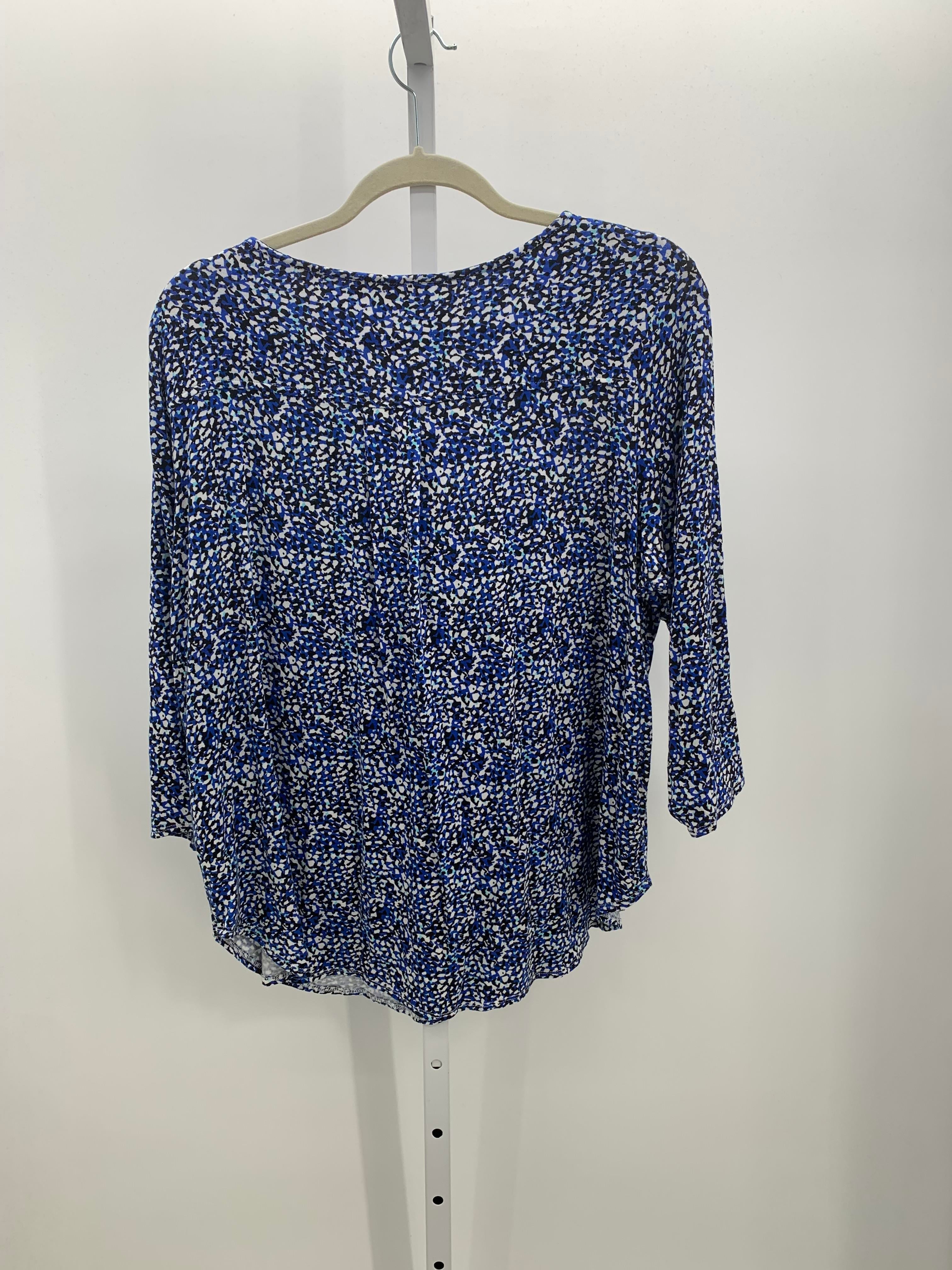 philosophy Size 1X Womens 3/4 Sleeve Shirt