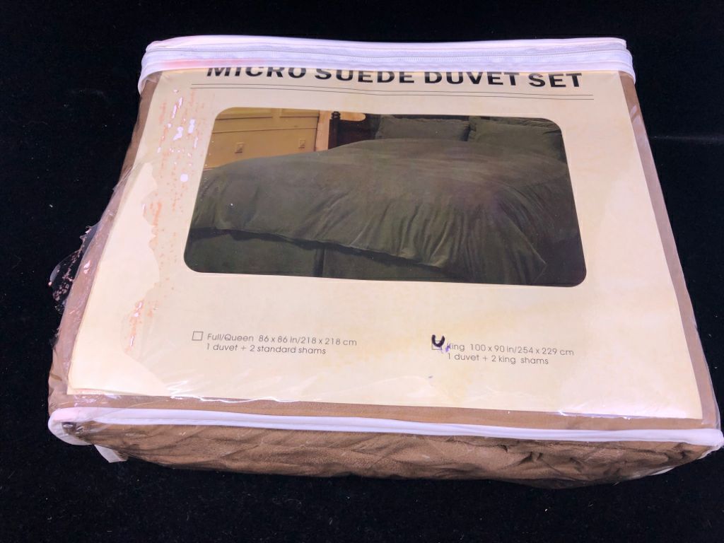 NIP MICRO SUEDE DUVET SET - BROWN.