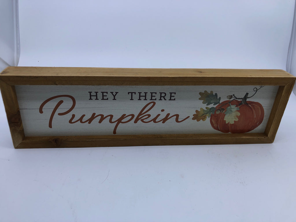 HEY THERE PUMPKIN BLOCK SIGN.