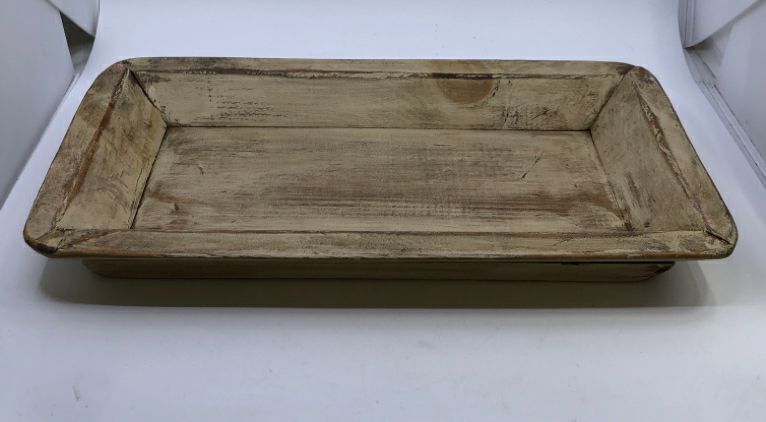RUSTIC WOOD RECTANGLE TRAY.