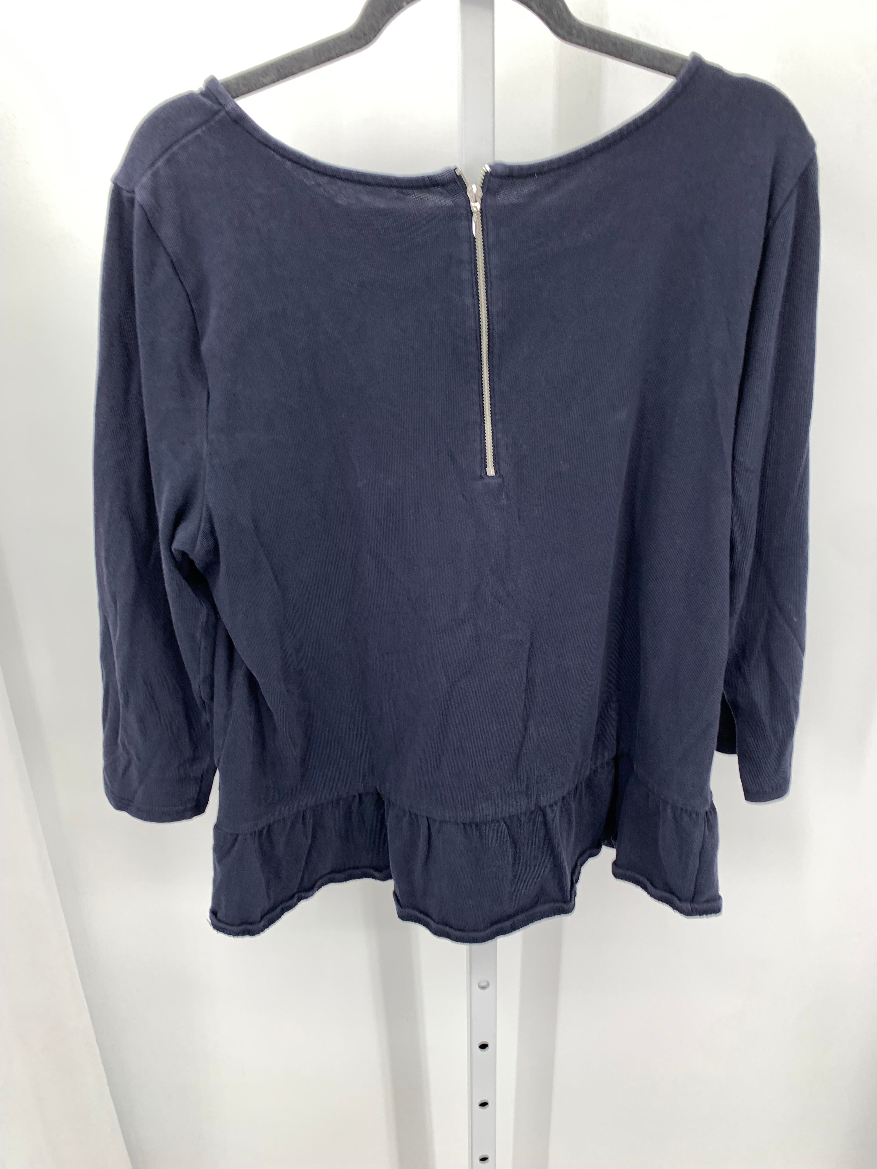 Talbots Size Large Misses 3/4 Sleeve Shirt