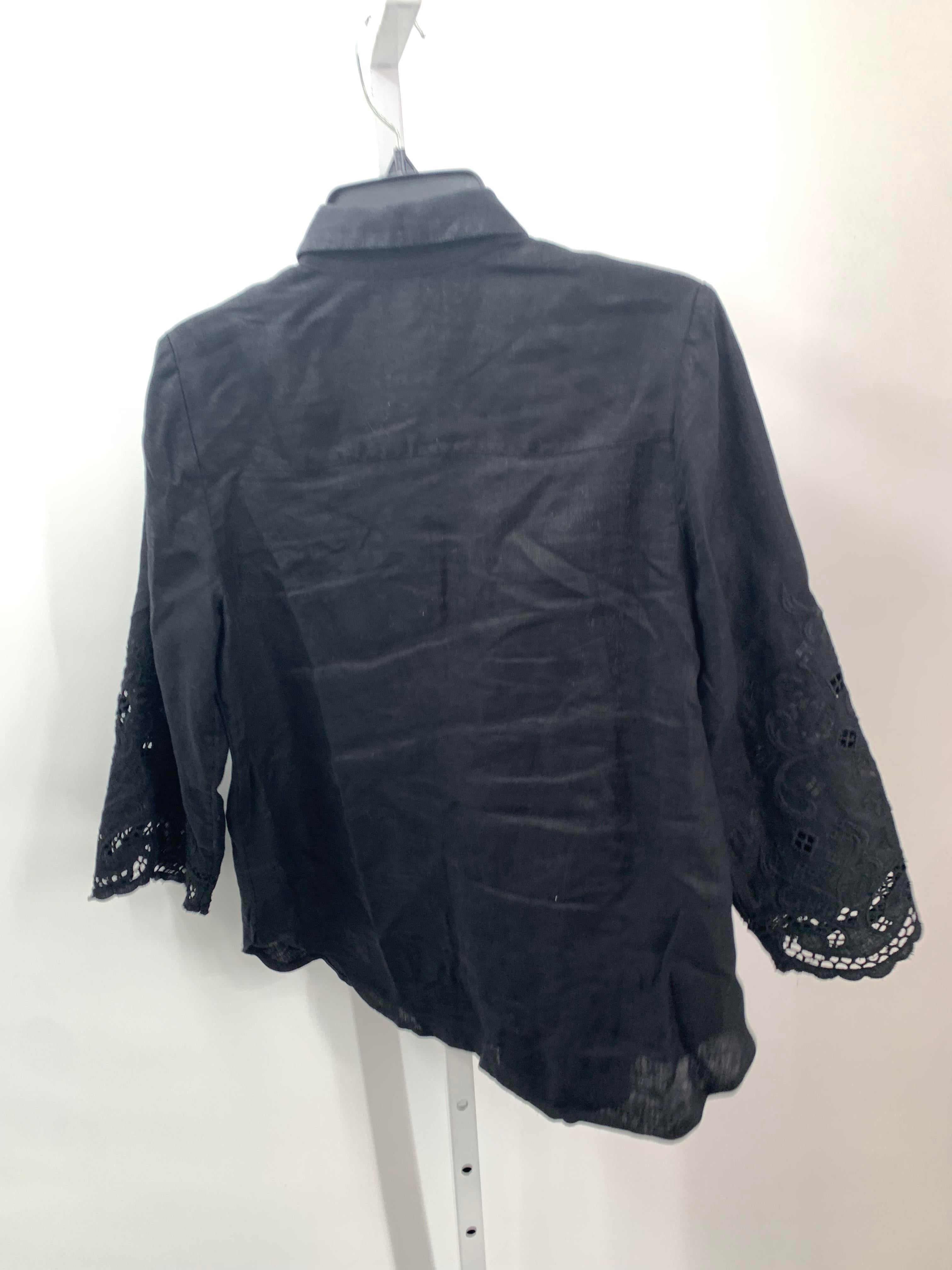 Chico's Size 4 Misses 3/4 Sleeve Shirt