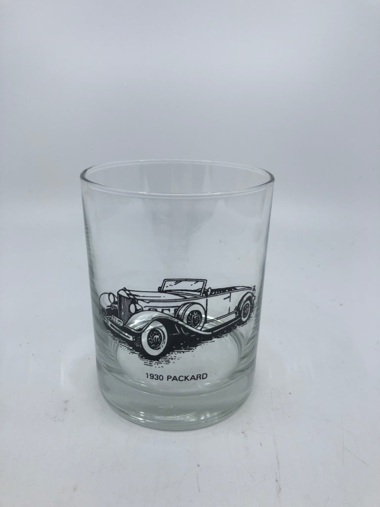 5 VTG CARS LOW BALL COCKTAIL GLASSES.