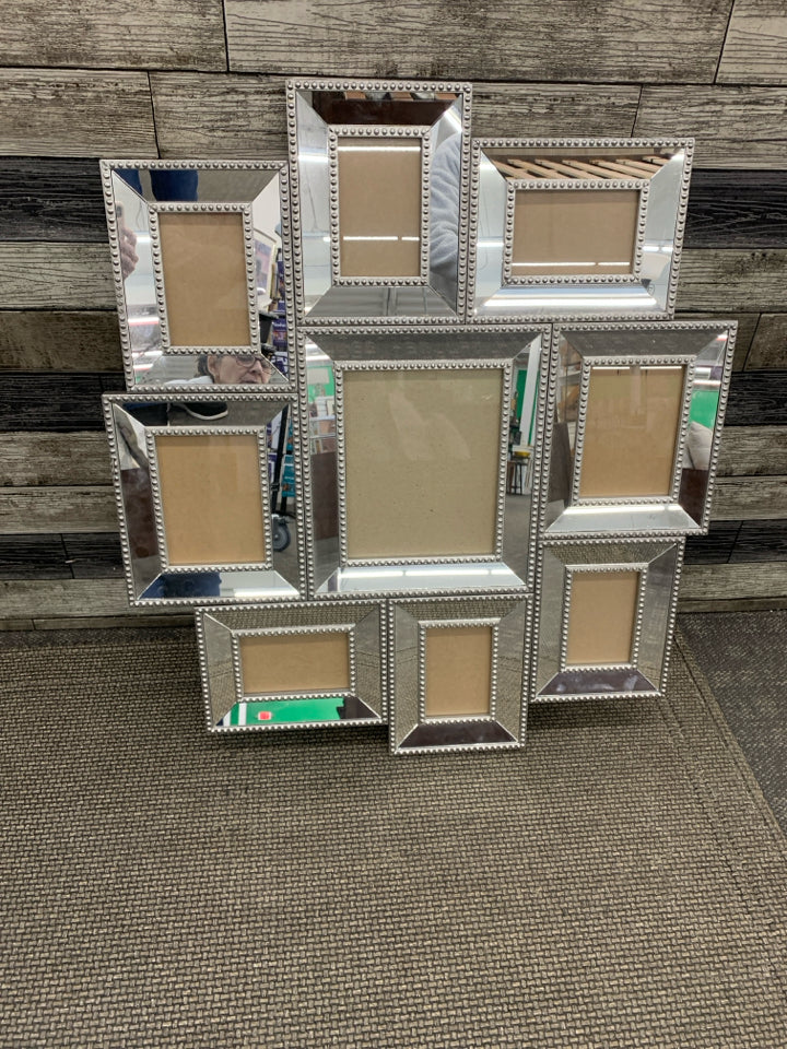 9-SLOT REFLECTIVE PICTURE FRAME.