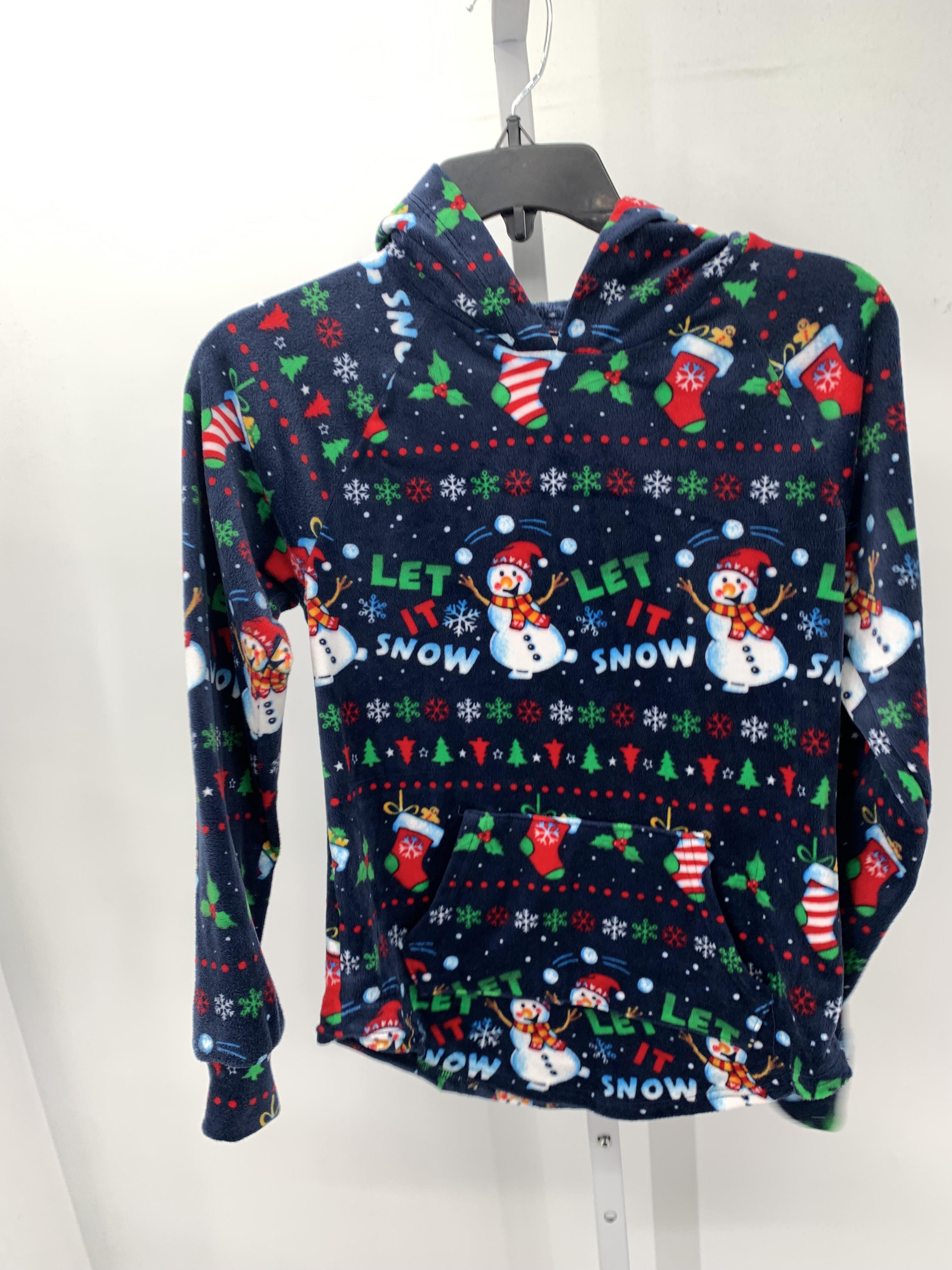 LONG SLV FLEECE SHIRT HOODED XMAS STOCKINGS
