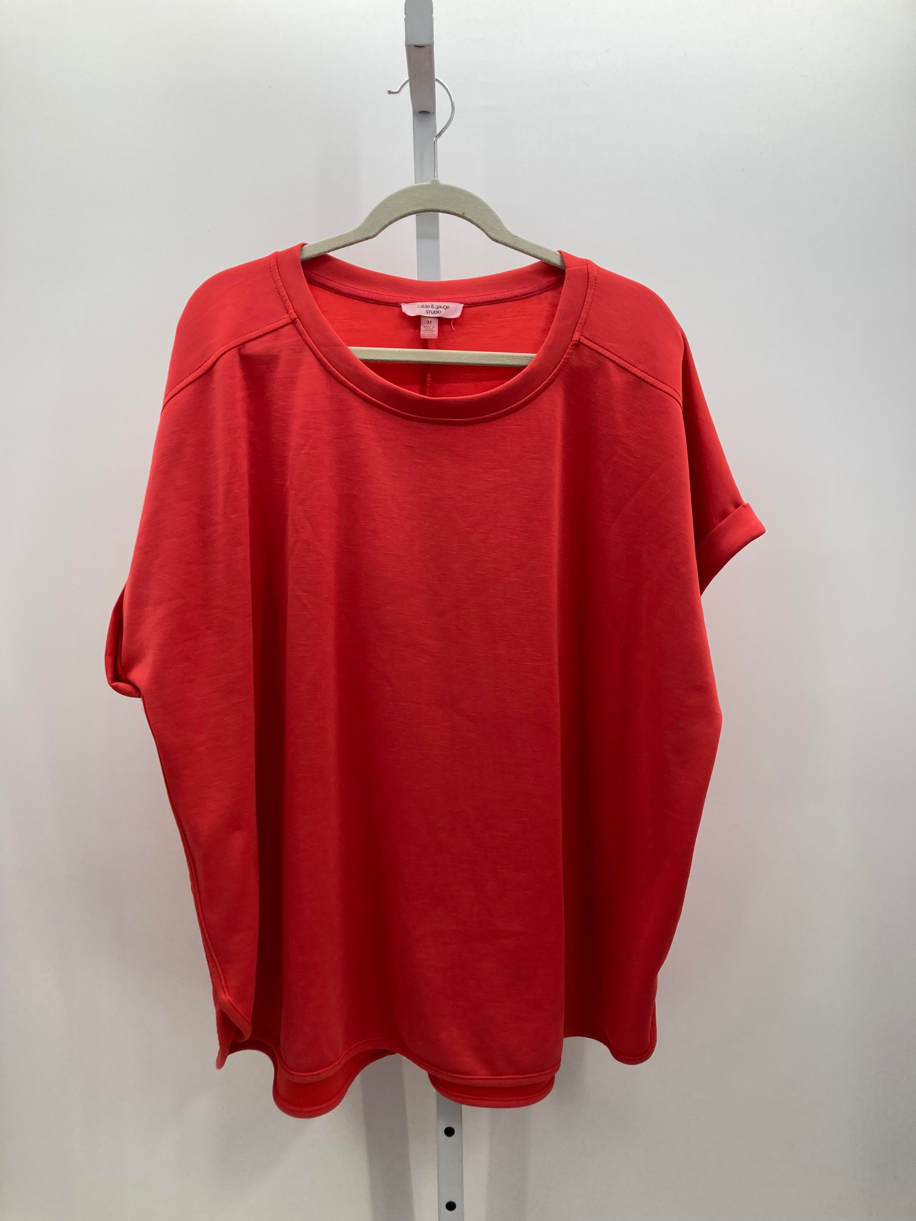 Cable & Gauge Size 3X Womens Short Sleeve Shirt