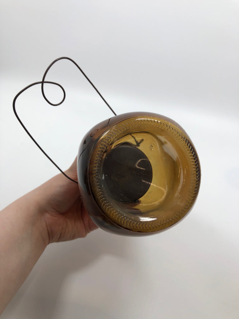 PRIMITIVE MASON JAR CANDLE LANTERN W/HANDLE.