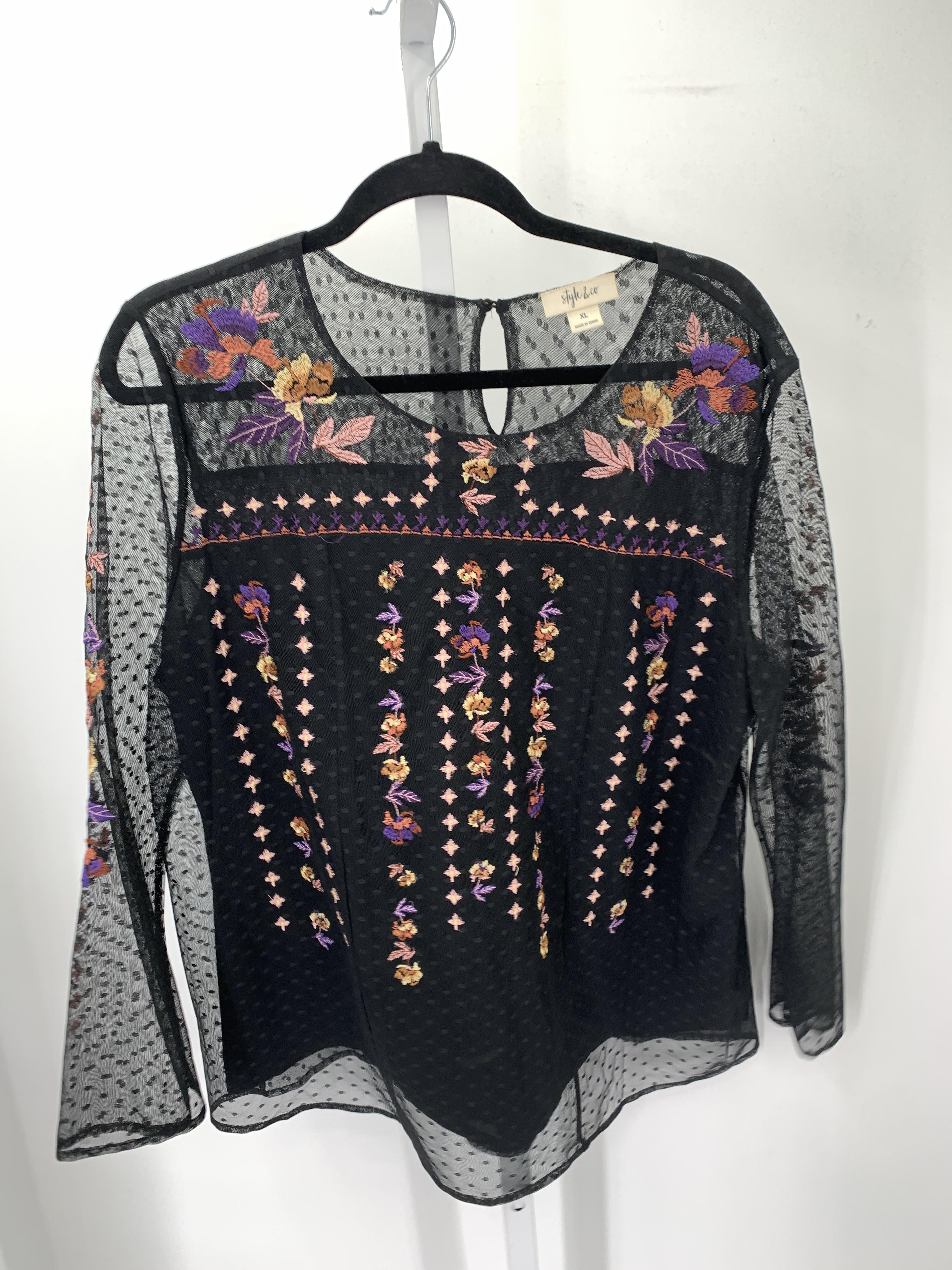Style & Co. Size Extra Large Misses Long Sleeve Shirt