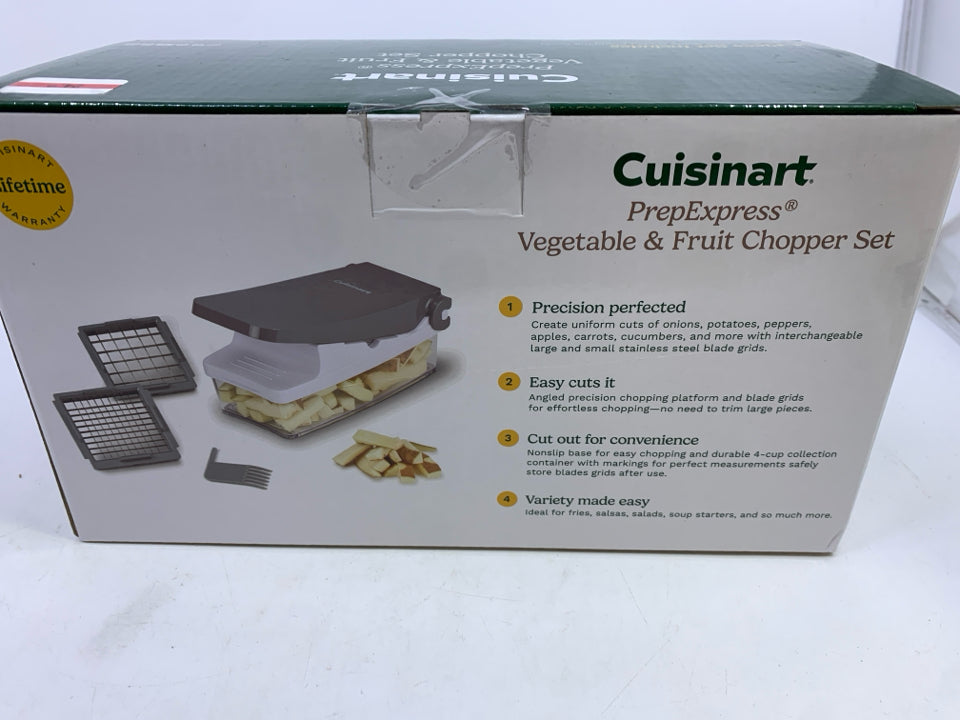 NIB PREP EXPRESS VEGETABLE & FRUIT CHOPPER SET-CUISINART