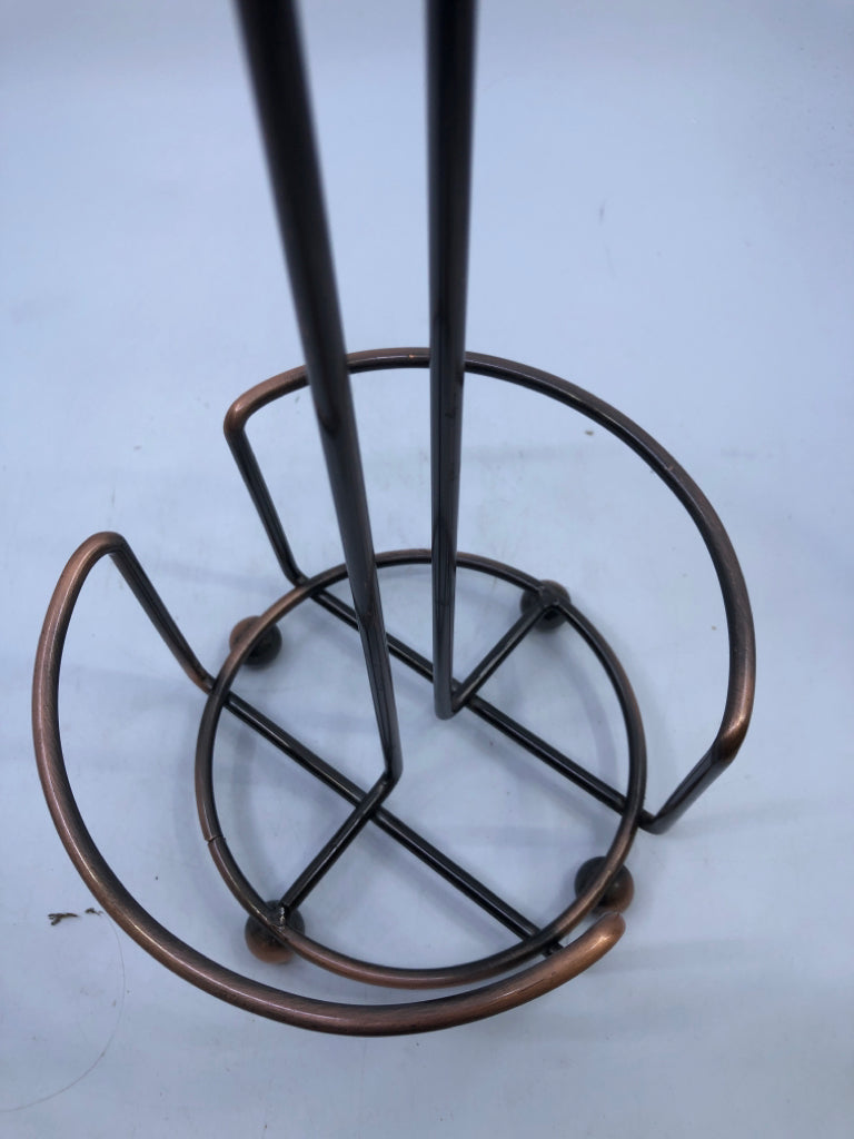 BRONZE PAPER TOWEL HOLDER.