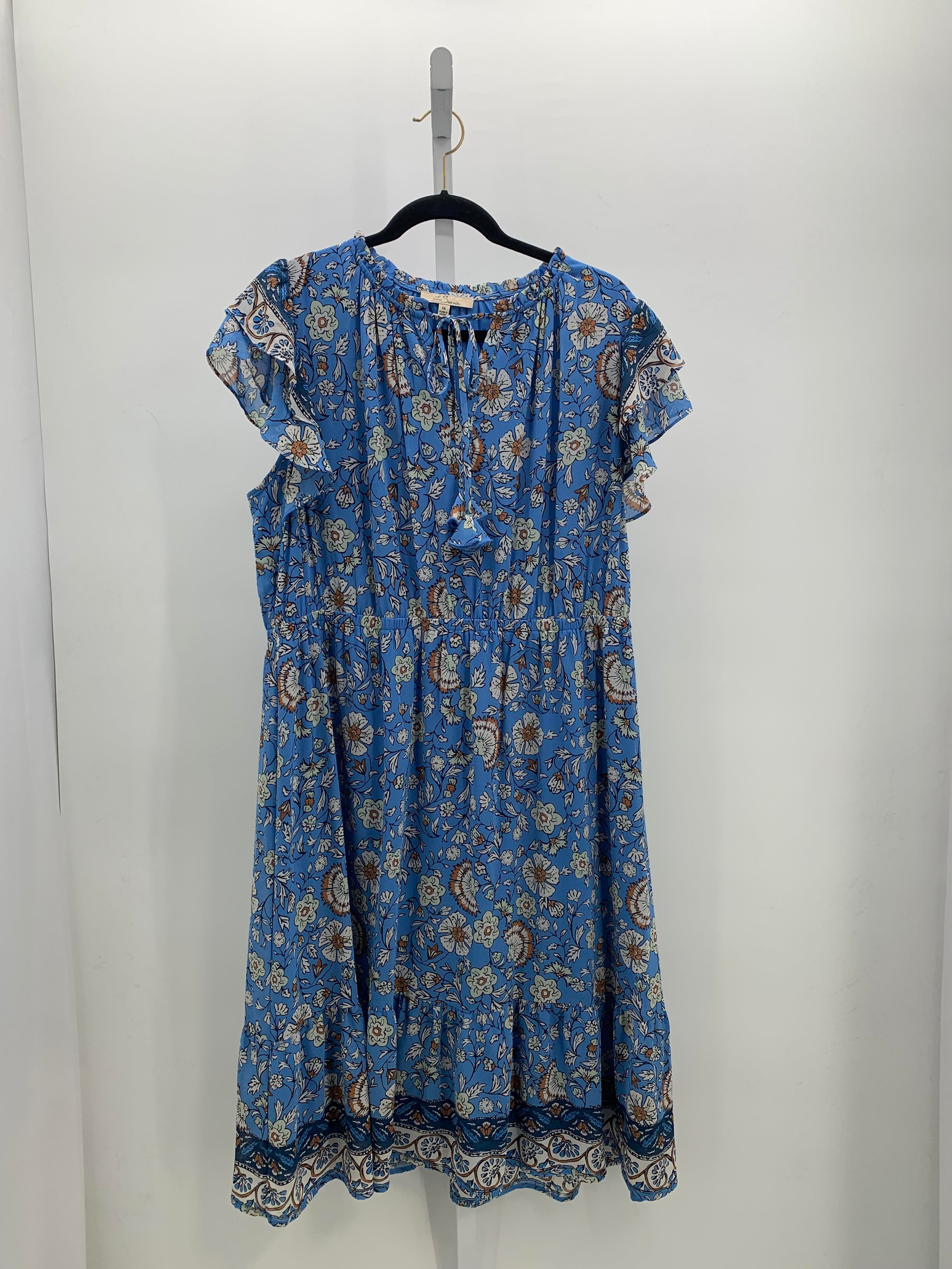 Size 1X Womens Short Sleeve Dress
