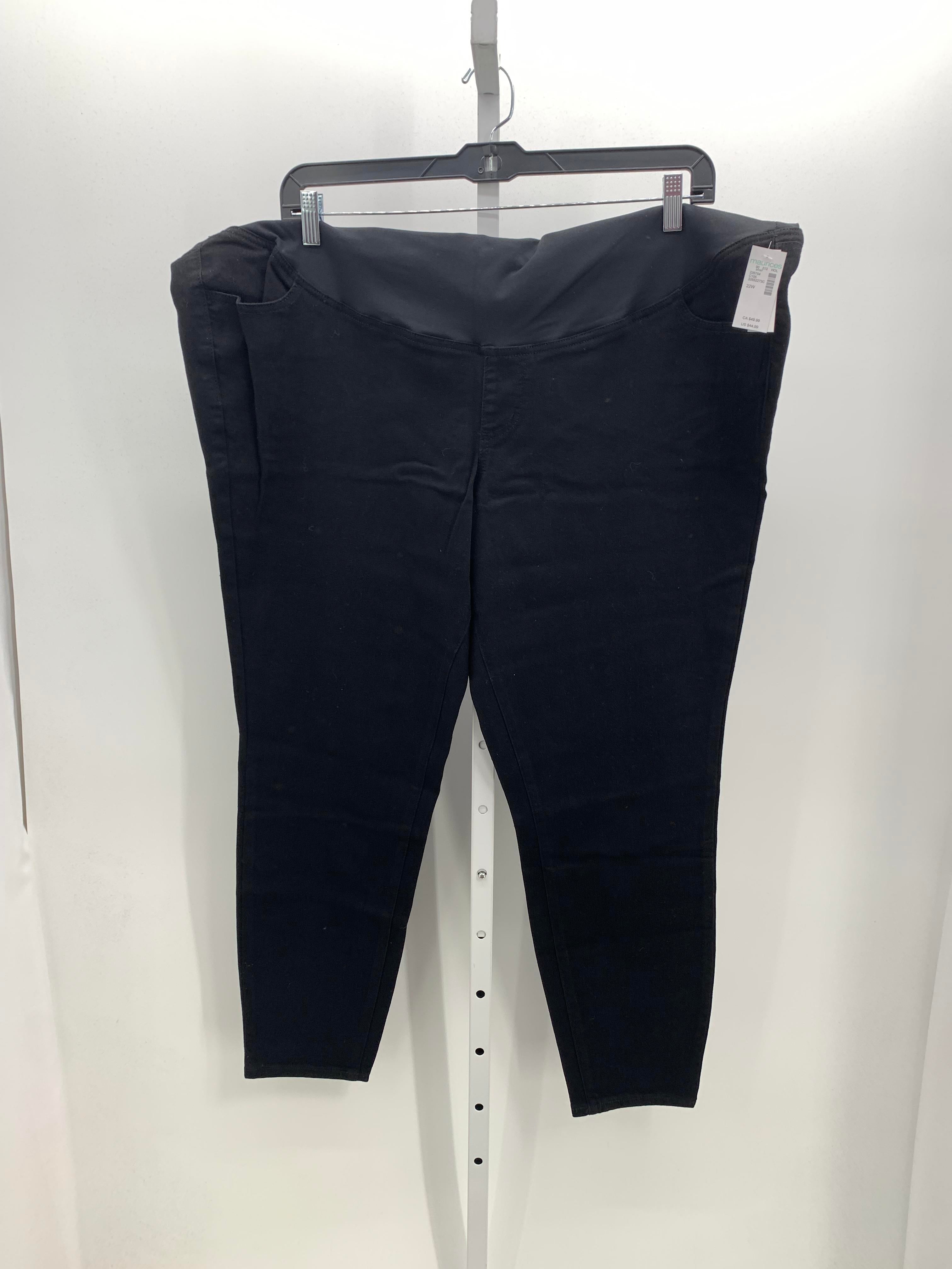 Maurices Black Size 22W Maternity Pants