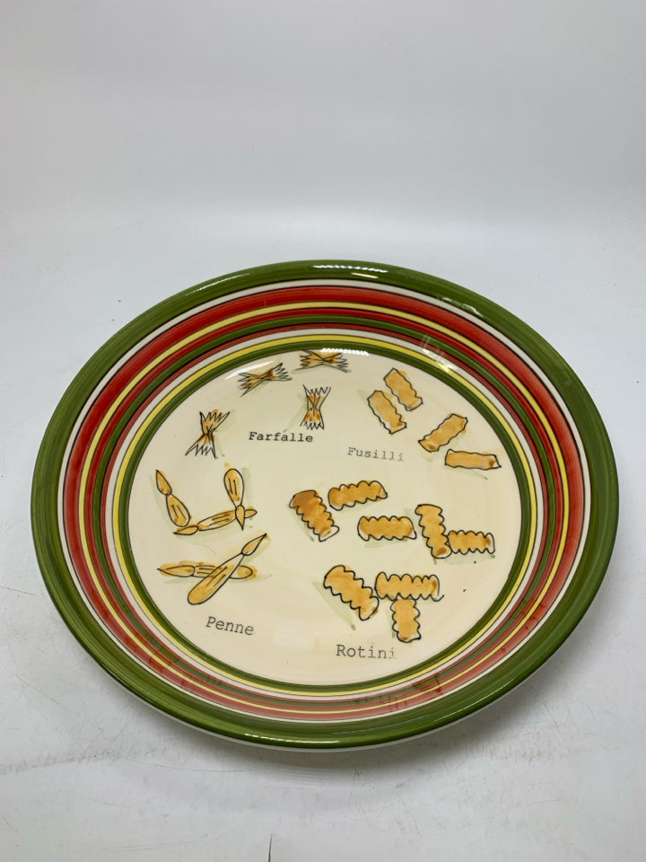 ASSORTED SHAPED PASTA SERVING BOWL.