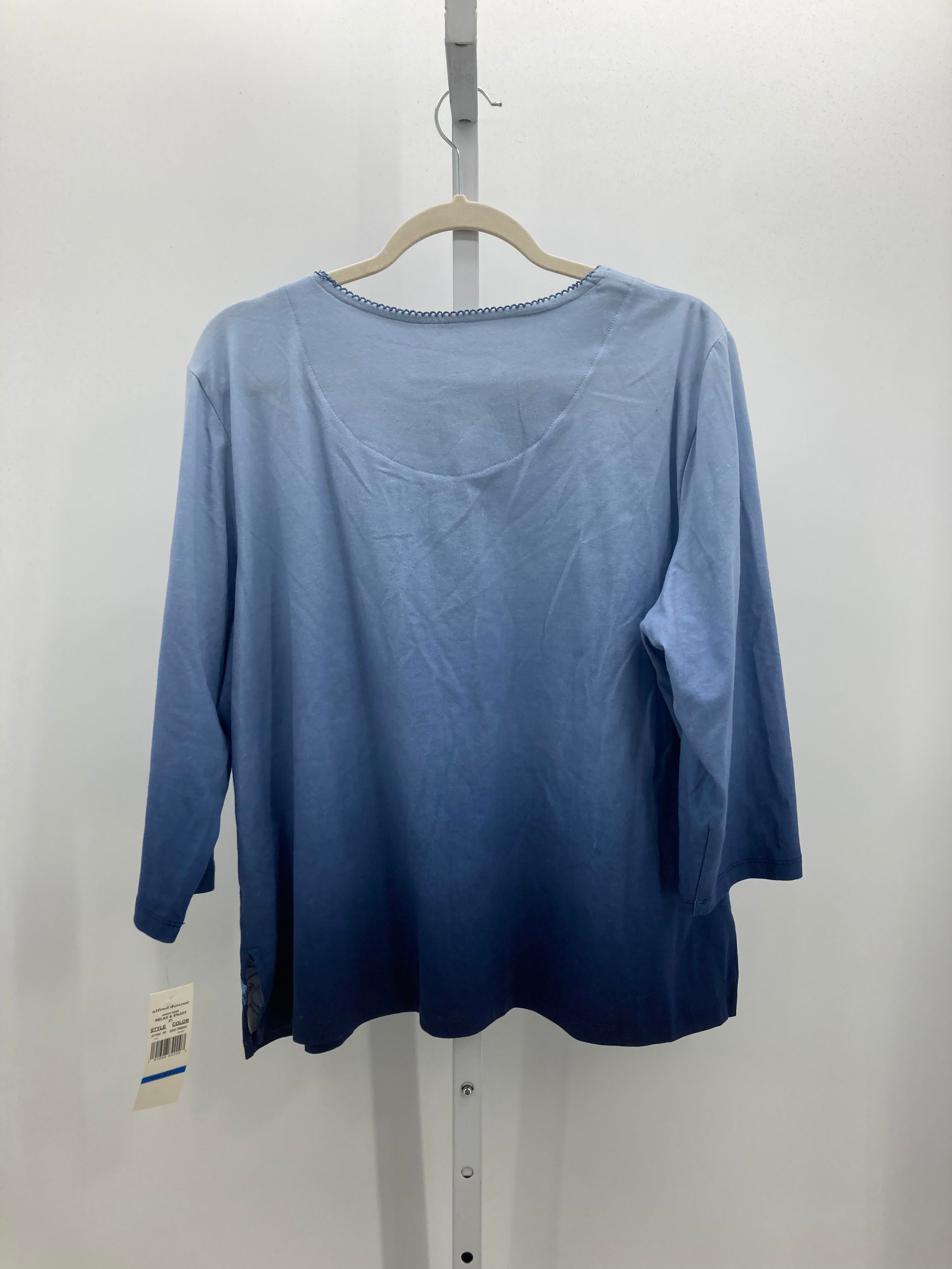 Alfred Dunner Size X Large Petite Petite 3/4 Sleeve Shirt