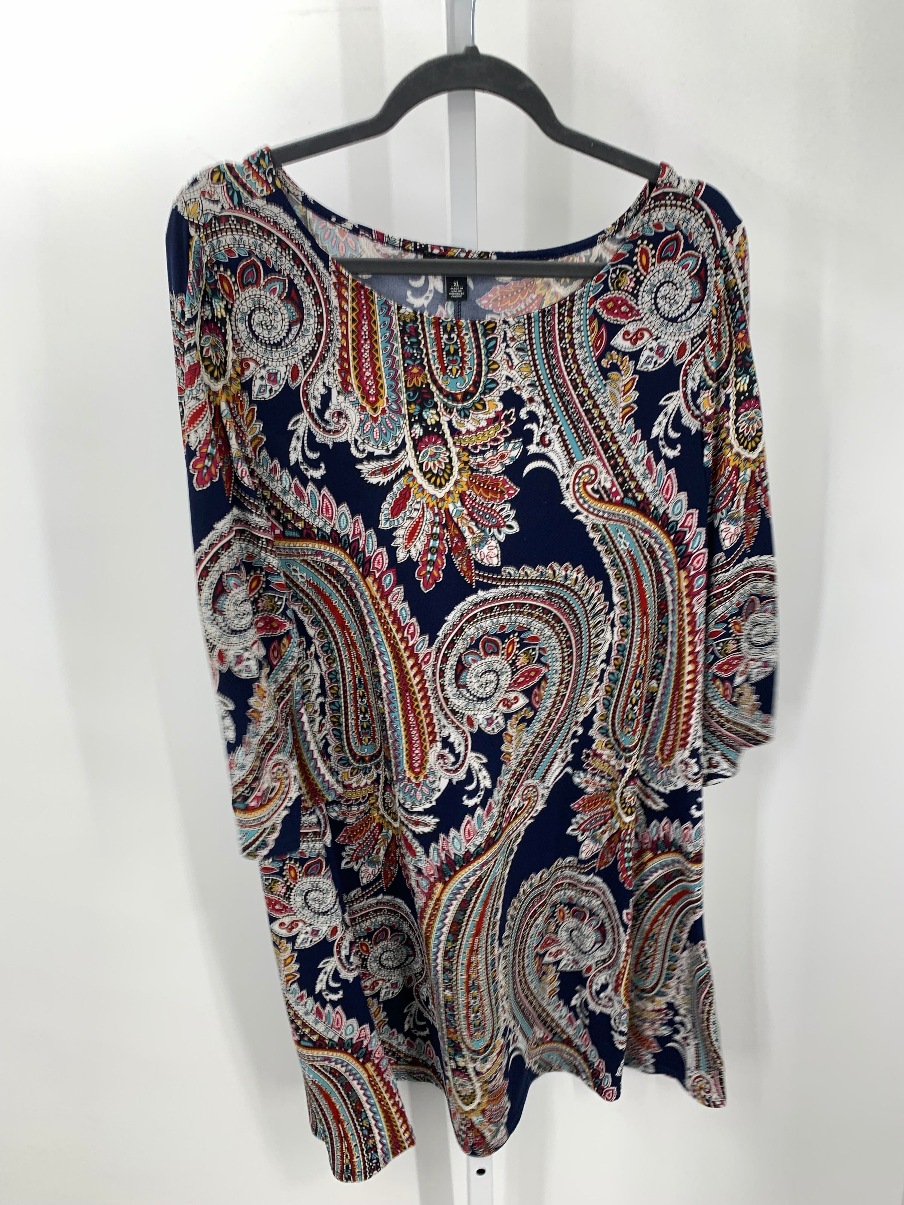 Roz & Ali Size Extra Large Misses 3/4 Sleeve Dress