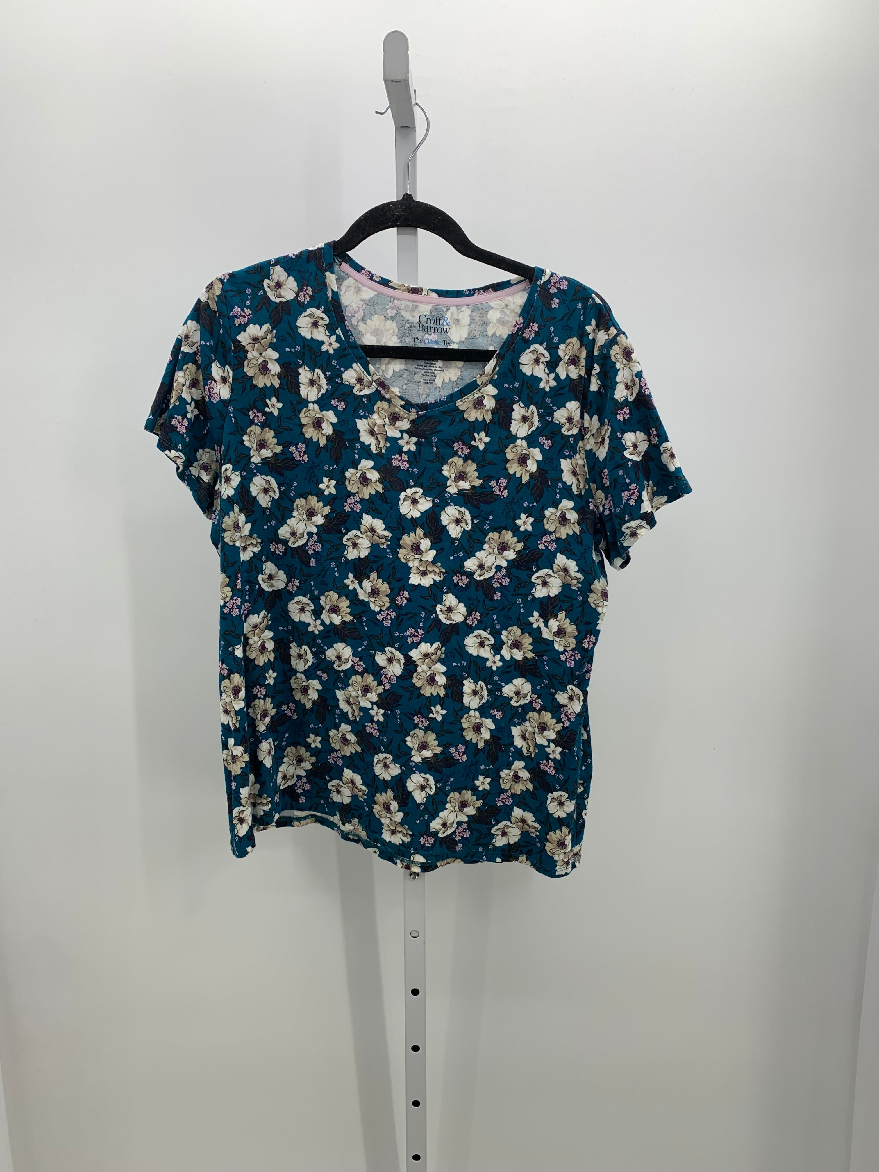 Croft & Barrow Size Extra Large Misses Short Sleeve Shirt