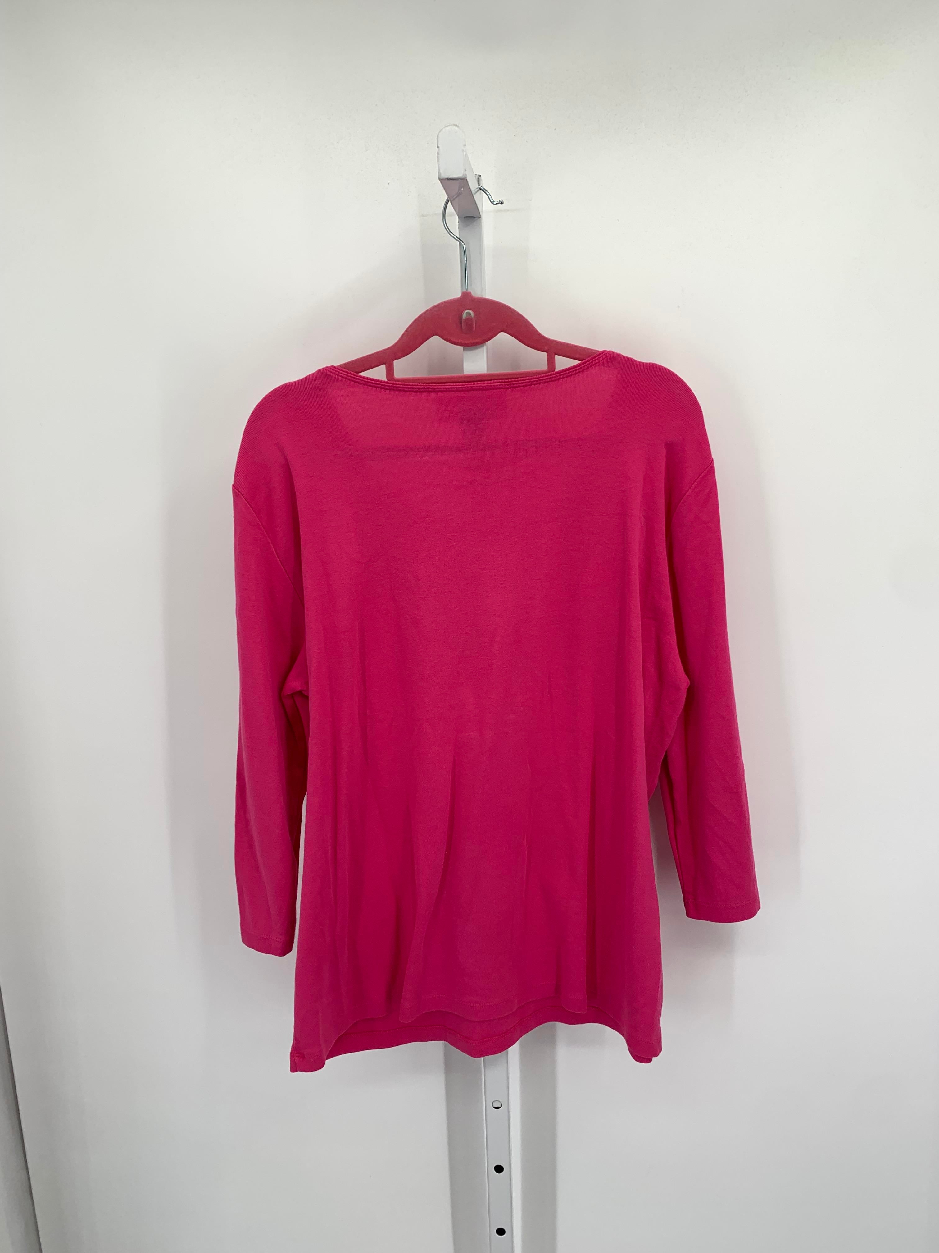 Karen Scott Size Extra Large Misses 3/4 Sleeve Shirt