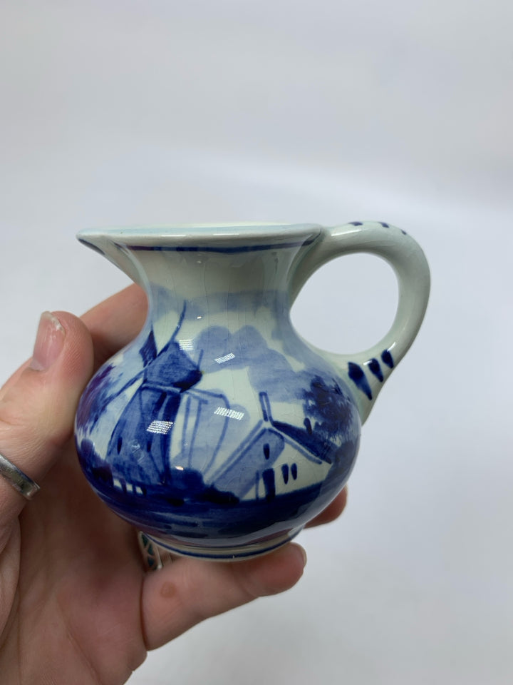 MINI WINDMILL BLUE PITCHER.