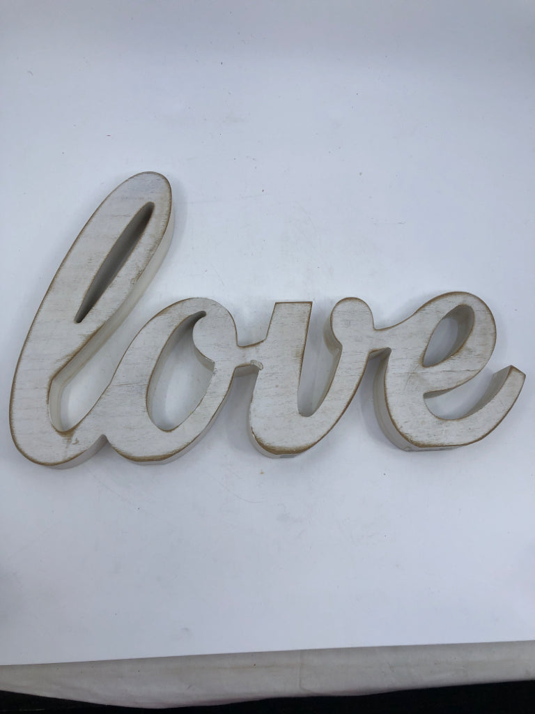 WHITE LOVE SIGN.