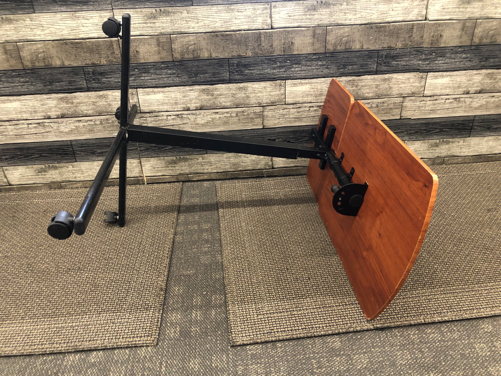 ADJUSTABLE FAUX WOOD DESK.