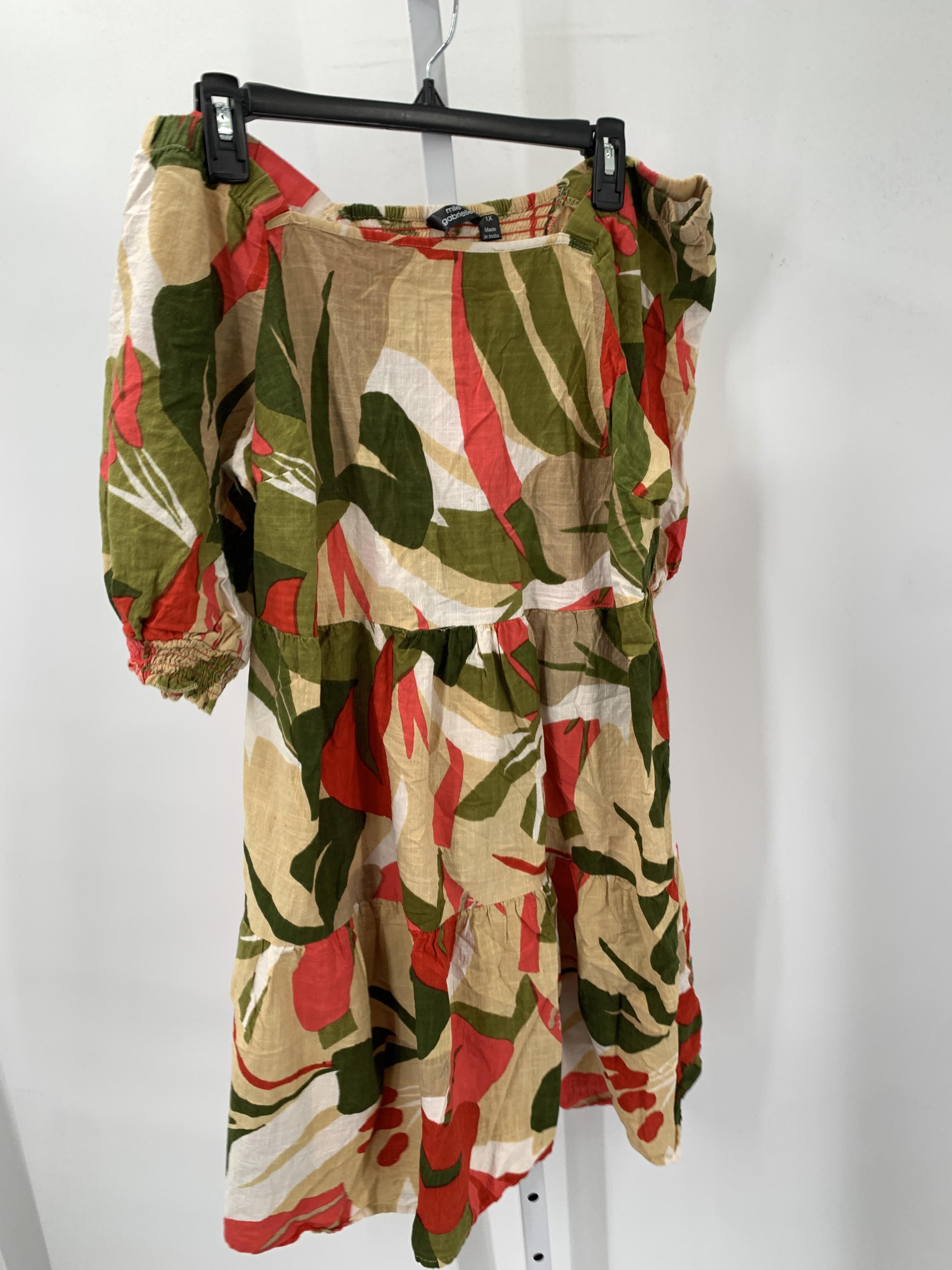 Size 1X Womens Short Sleeve Dress