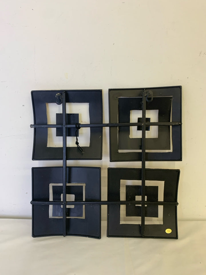 ABSTRACT BROWN SQUARE PATTERN WALL HANGING.