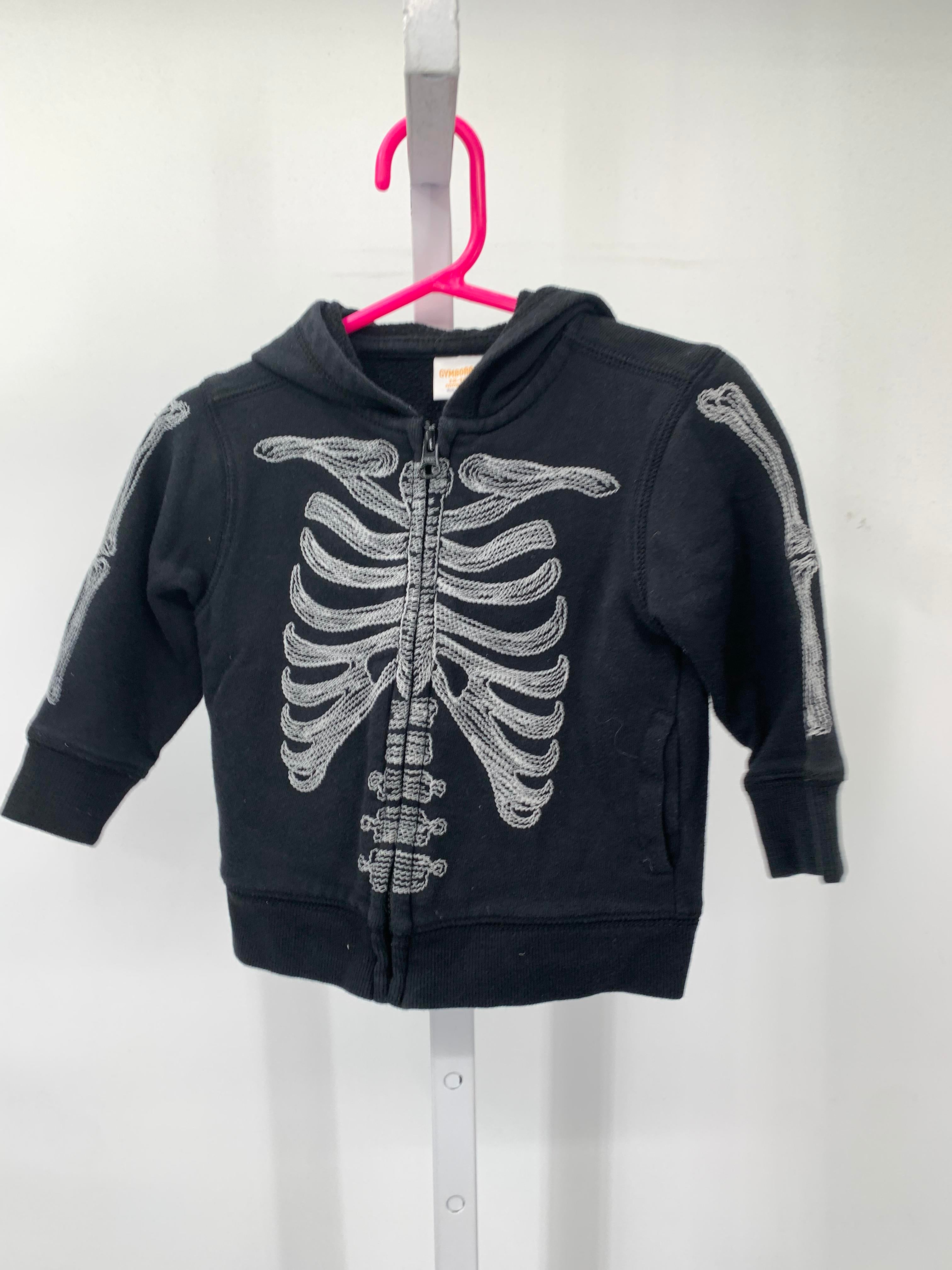 SWEAT JACKET SKELETON HOODED ZIP KNIT