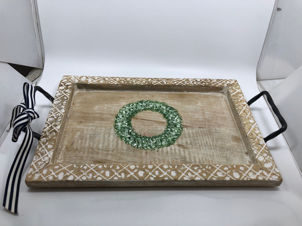 RUSTIC WREATH TRAY.