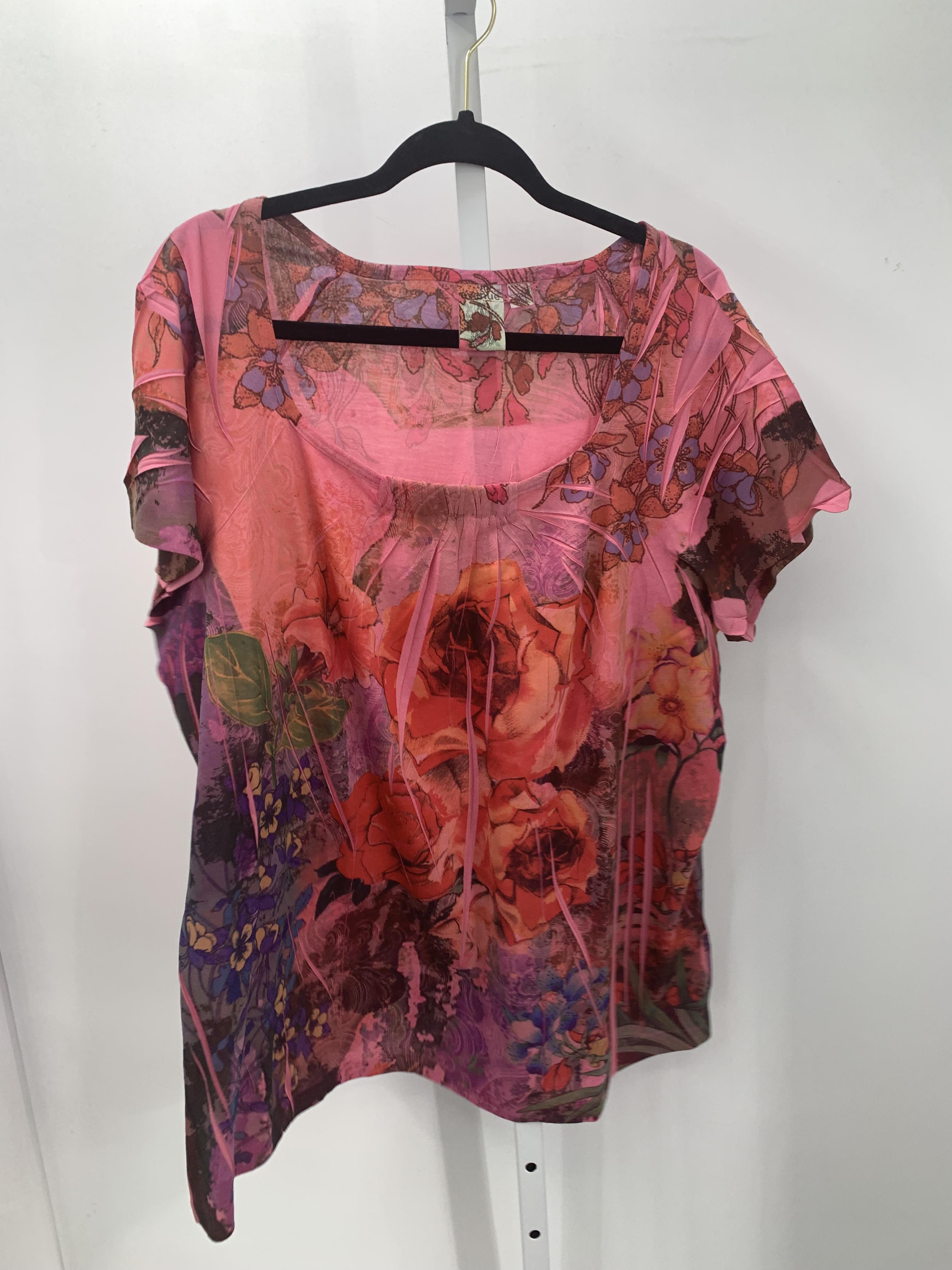 Avenue Size 22/24 W Womens Short Sleeve Shirt