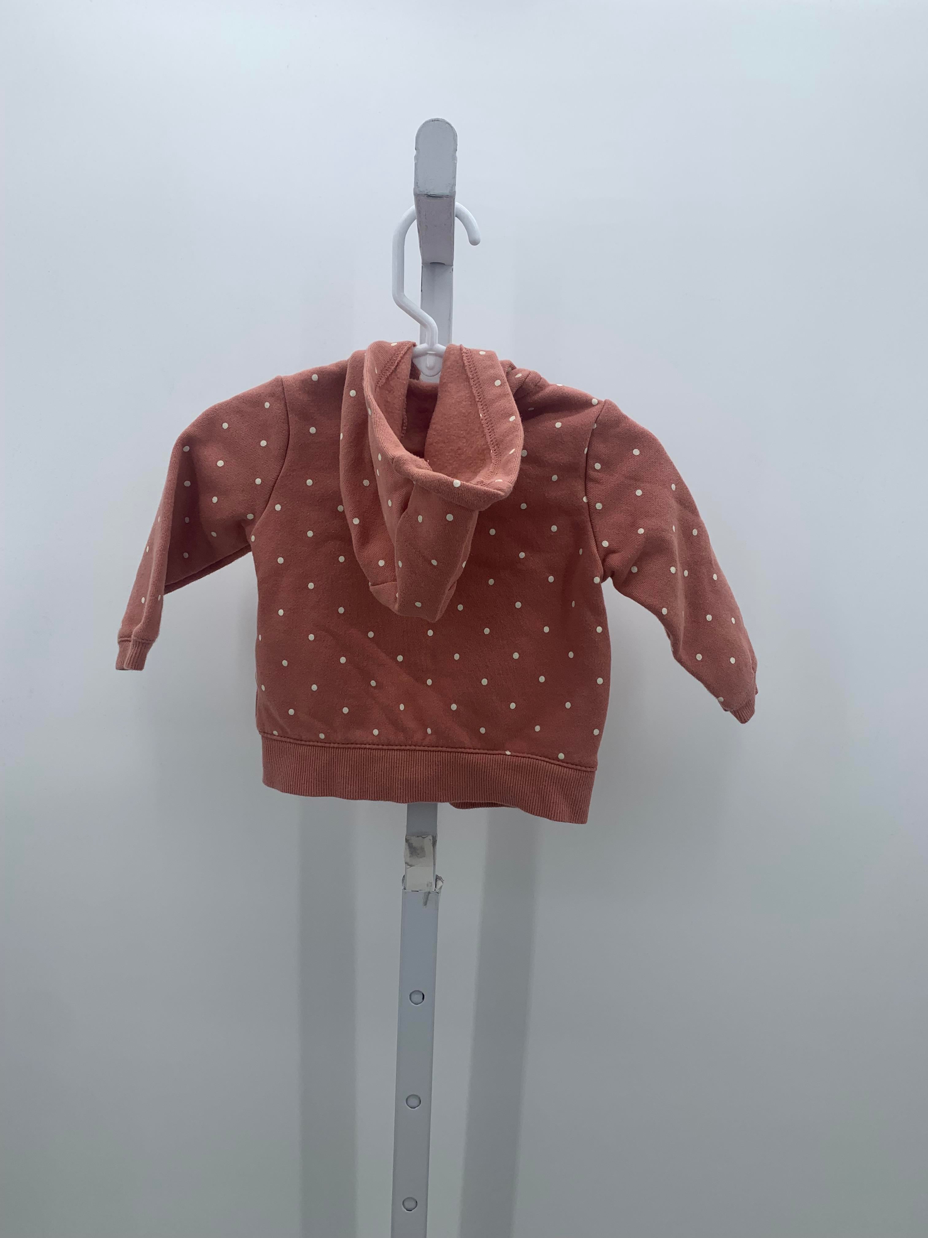 HOODED POLKA DOTS ZIP KNIT