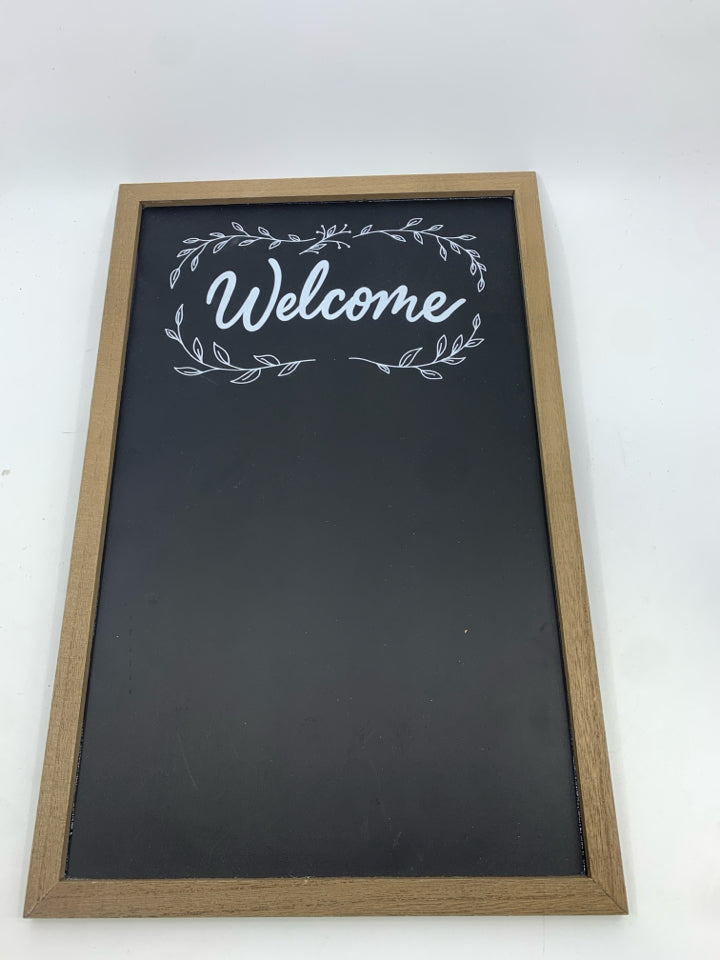 WELCOME BLACK CHALK BOARD WALL HANGING.