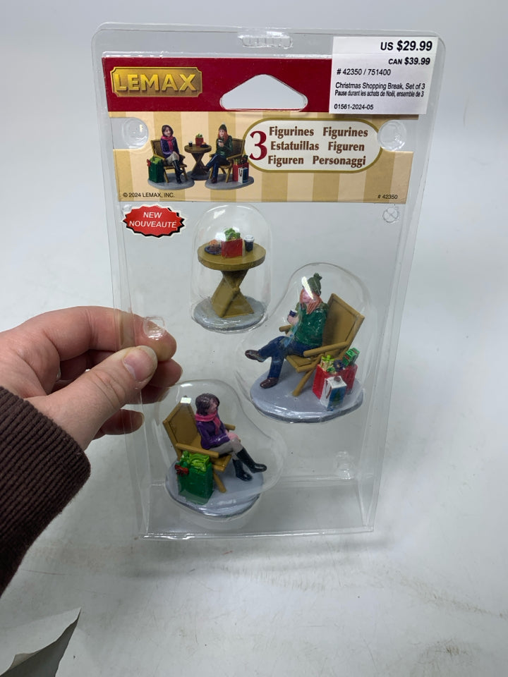 NIP LEMAX 3 CHRISTMAS SHOPPING BREAK VILLAGE CHARACTERS.