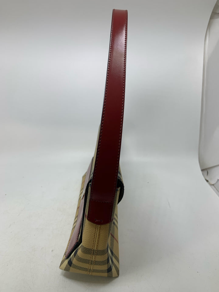 Burberry Haymarket Check Coated Canvas Shoulder Bag