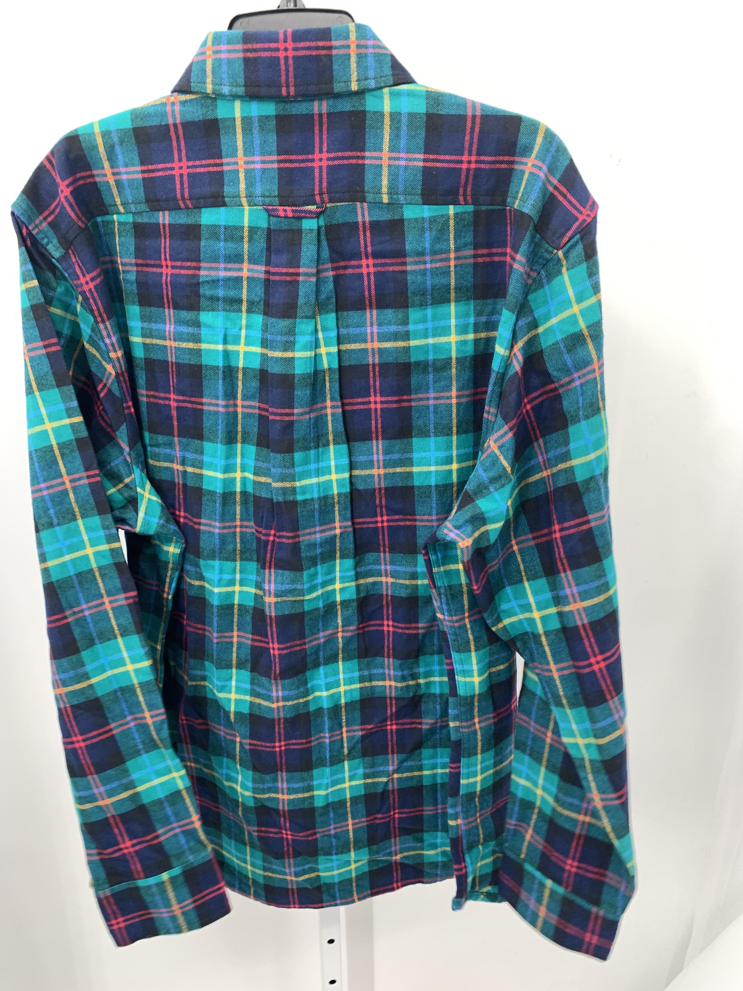NEW PLAID BTN DOWN