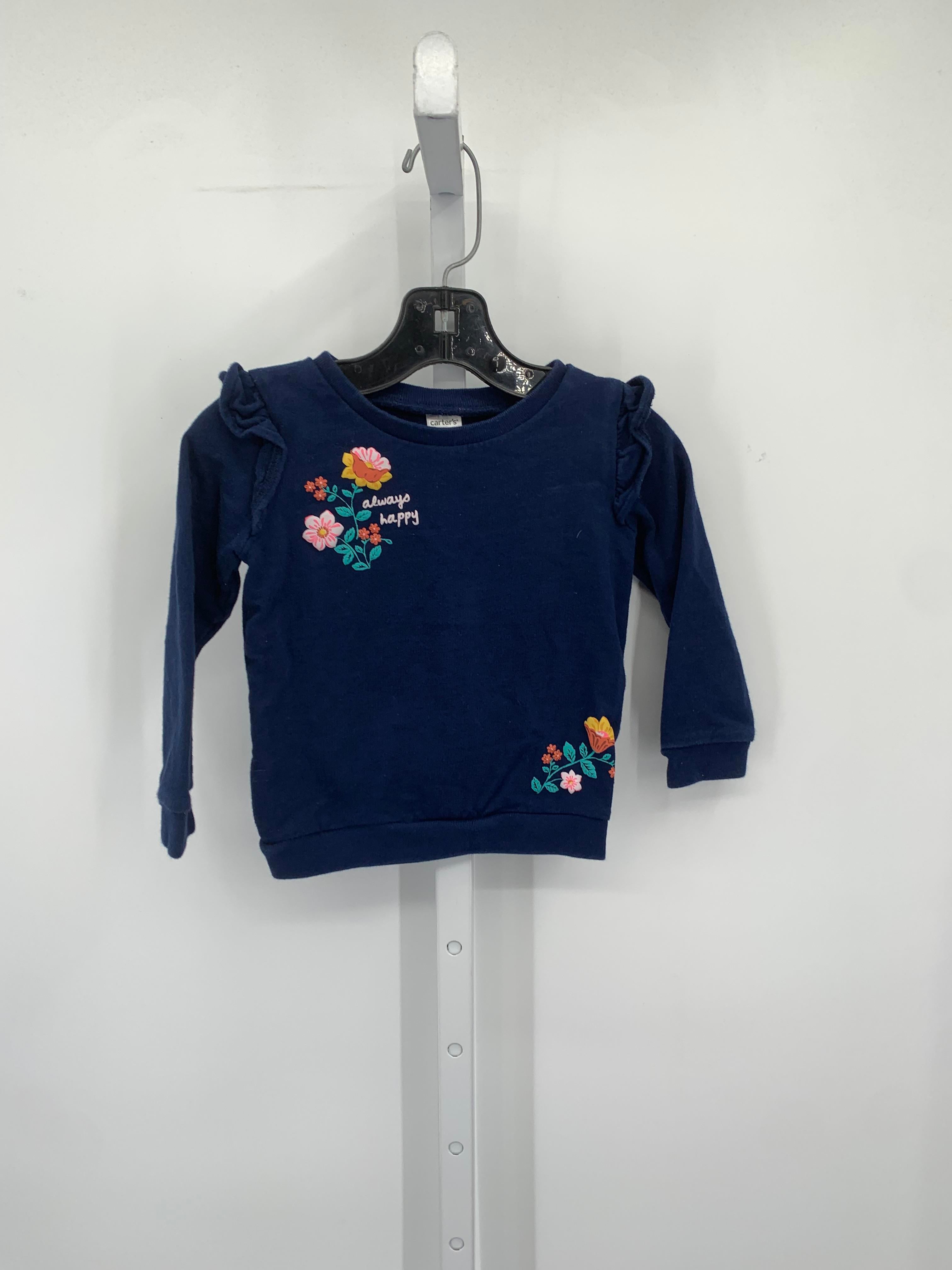 Carters Size 2T Girls Long Sleeve Shirt