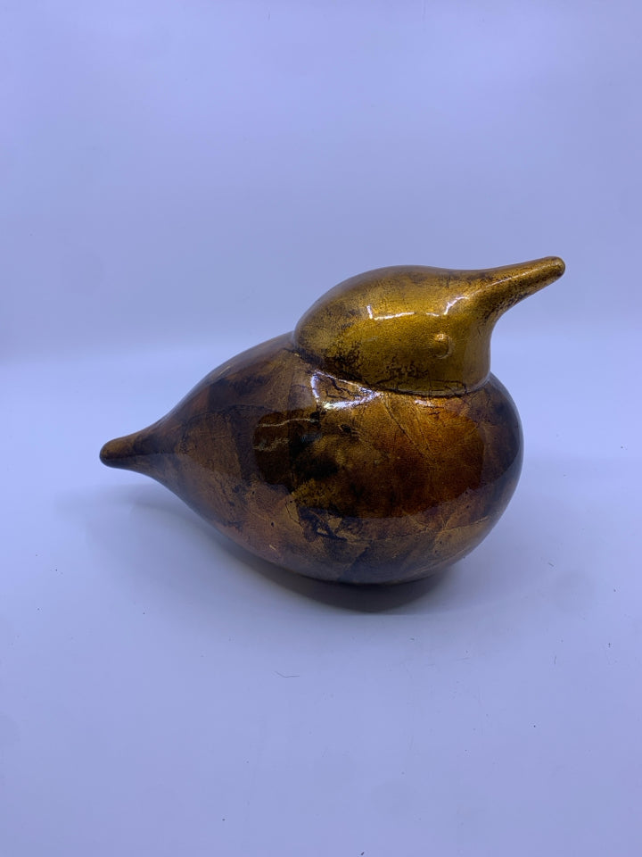 BRONZE CERAMIC BIRD.