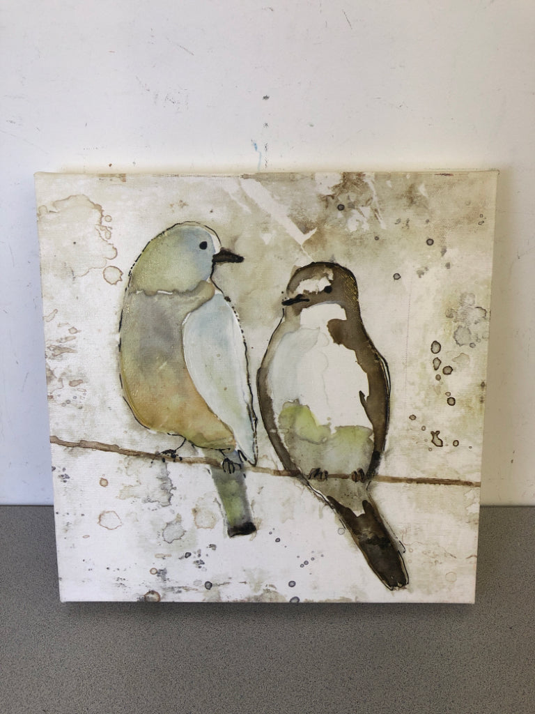 2 BIRDS CANVAS WALL HANGING.